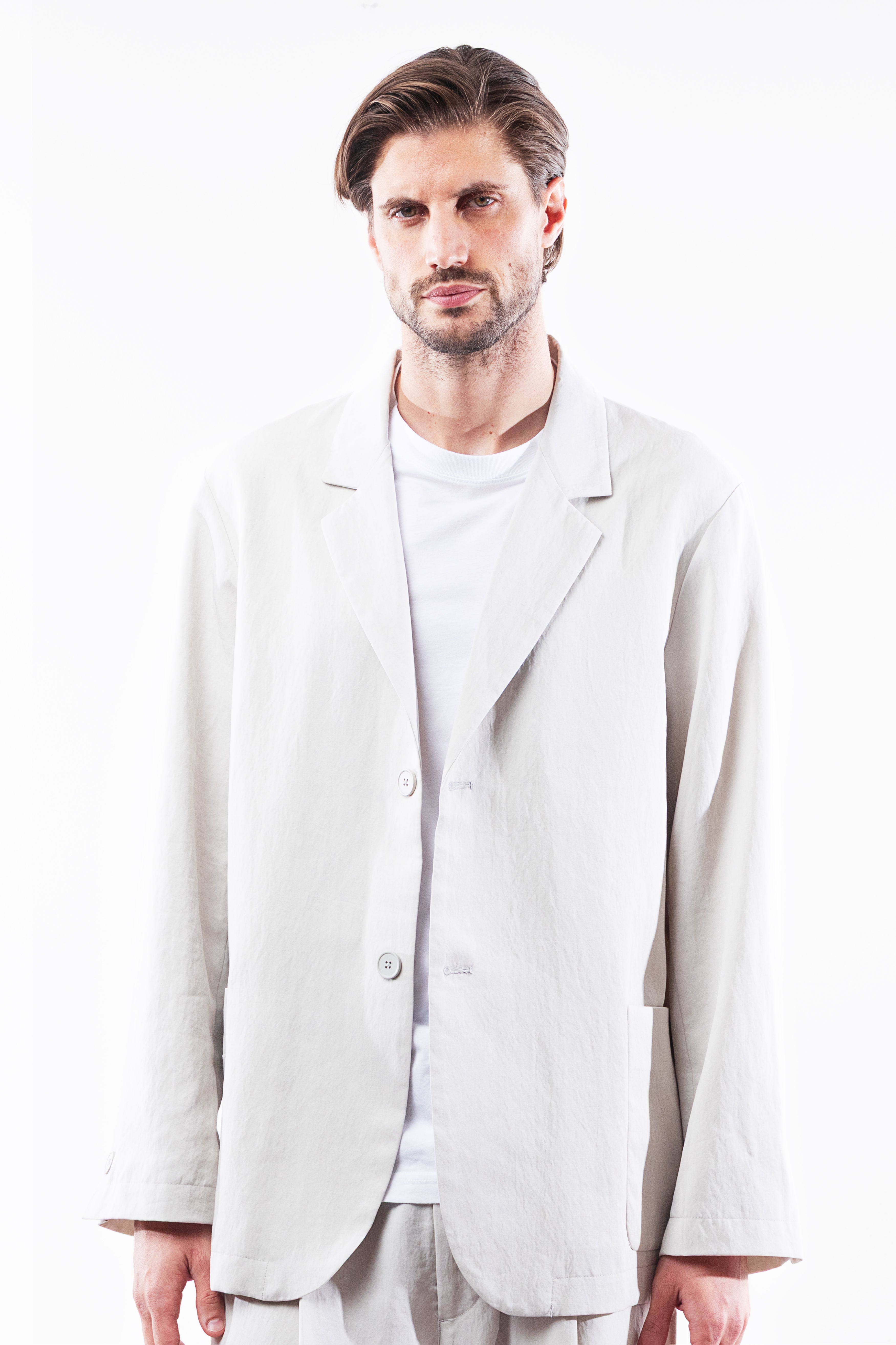 LYOCELL CASUAL JACKET LIGHT GRAY