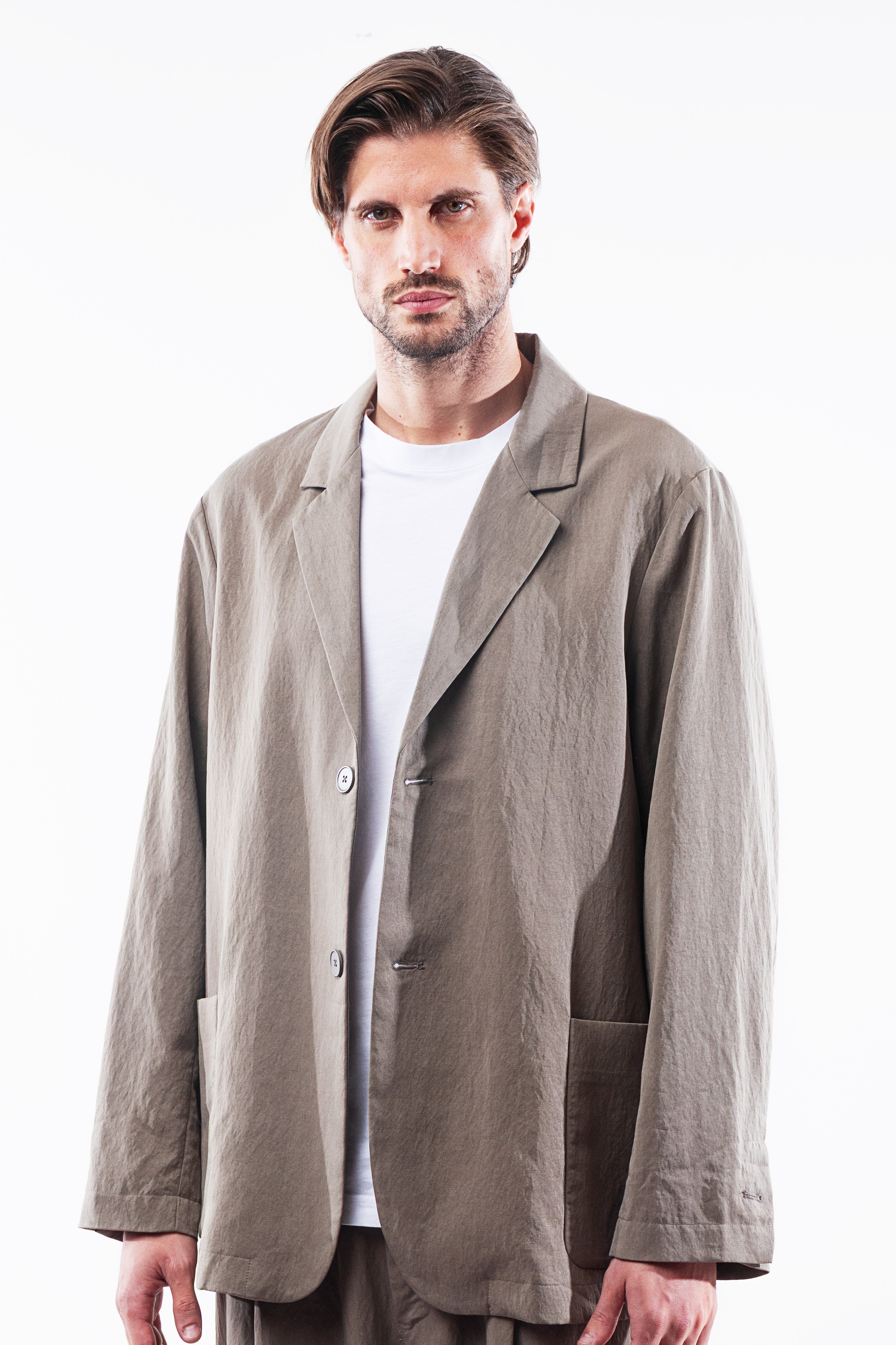 LYOCELL CASUAL JACKET ARMY GREEN