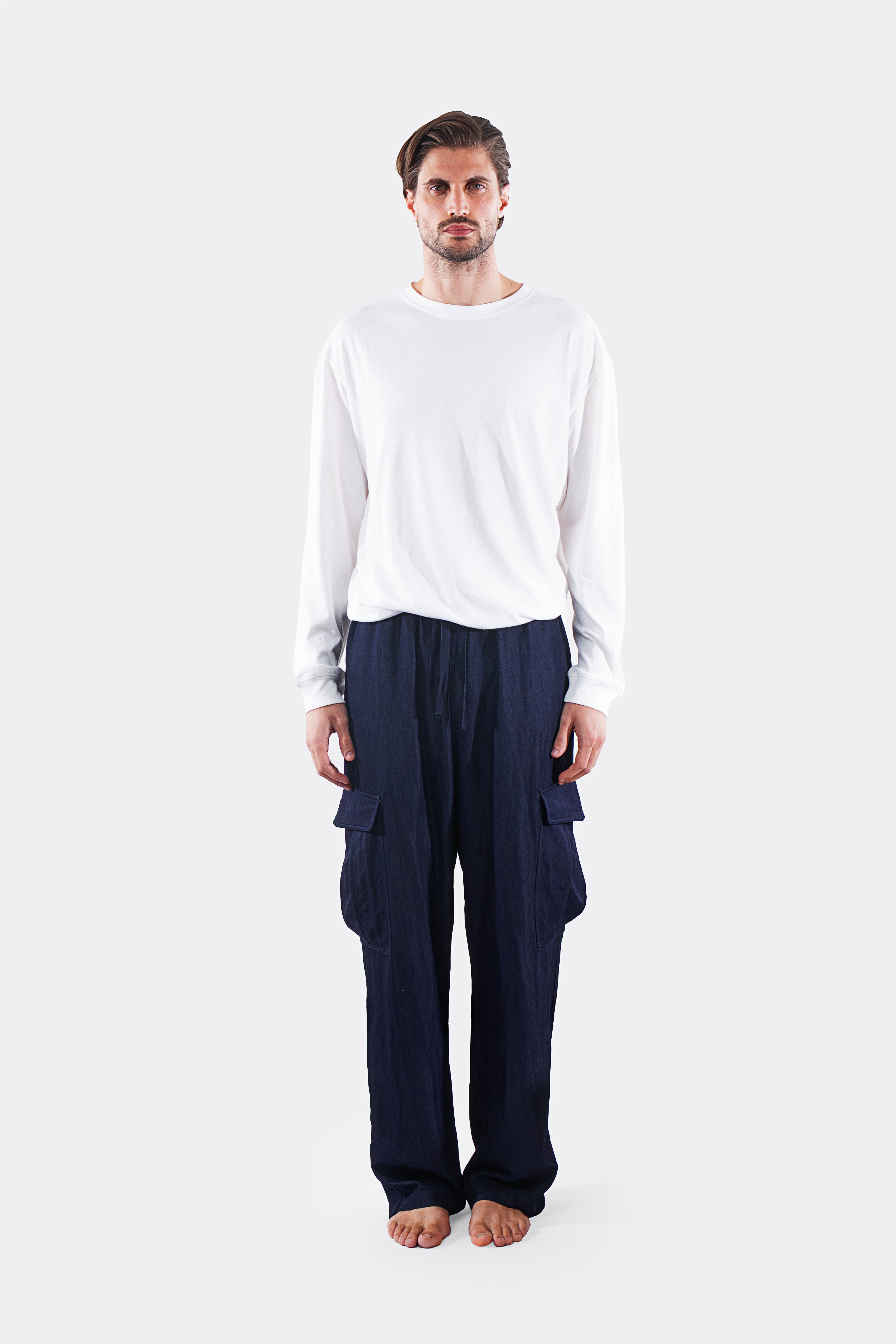 CARGO PANTS DENIM BLUE
