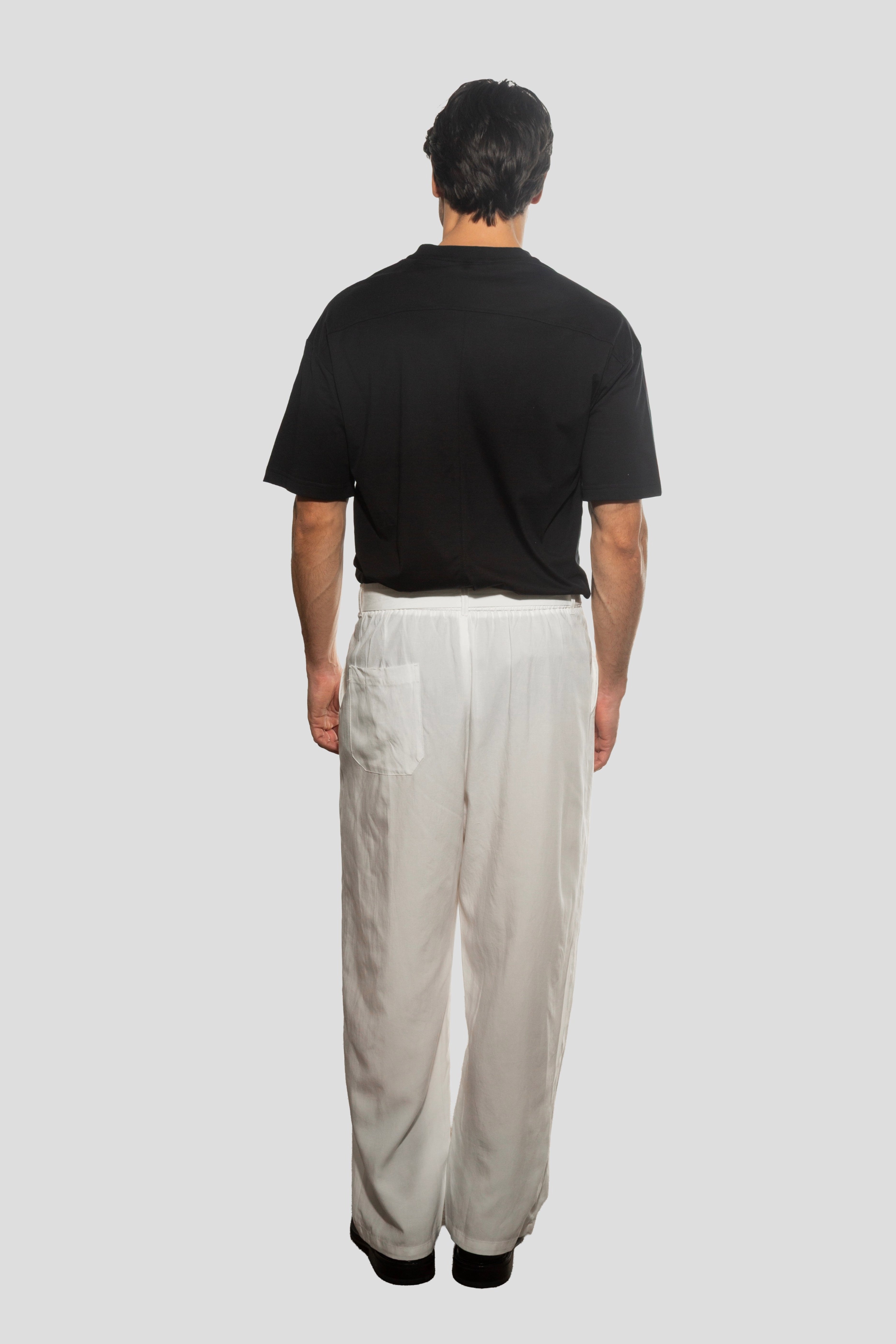 PANTALONI CON CINTURA BIANCHI