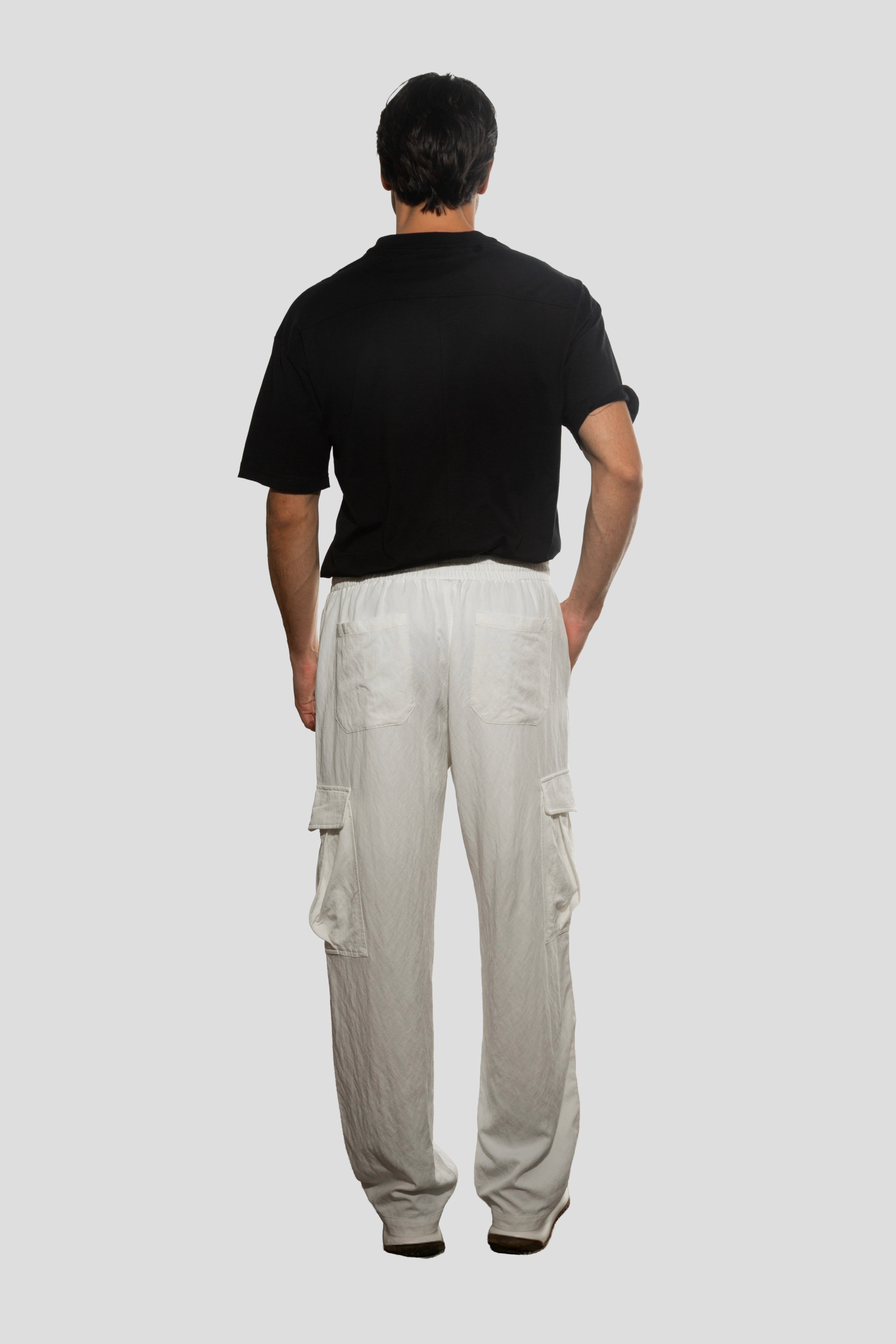 PANTALON CARGO POCHES BLANCHES