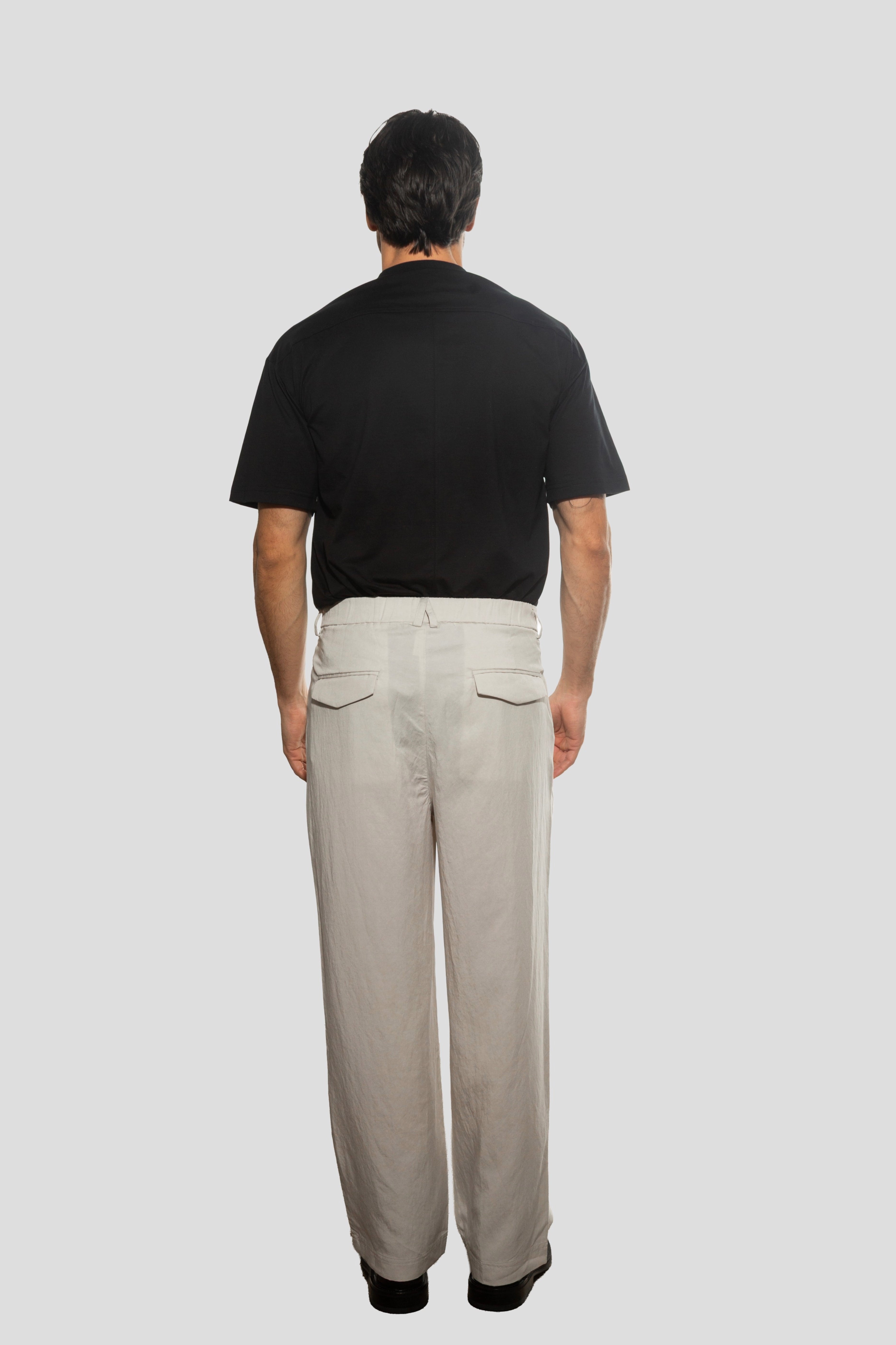 LYOCELL TROUSERS LIGHT GRAY