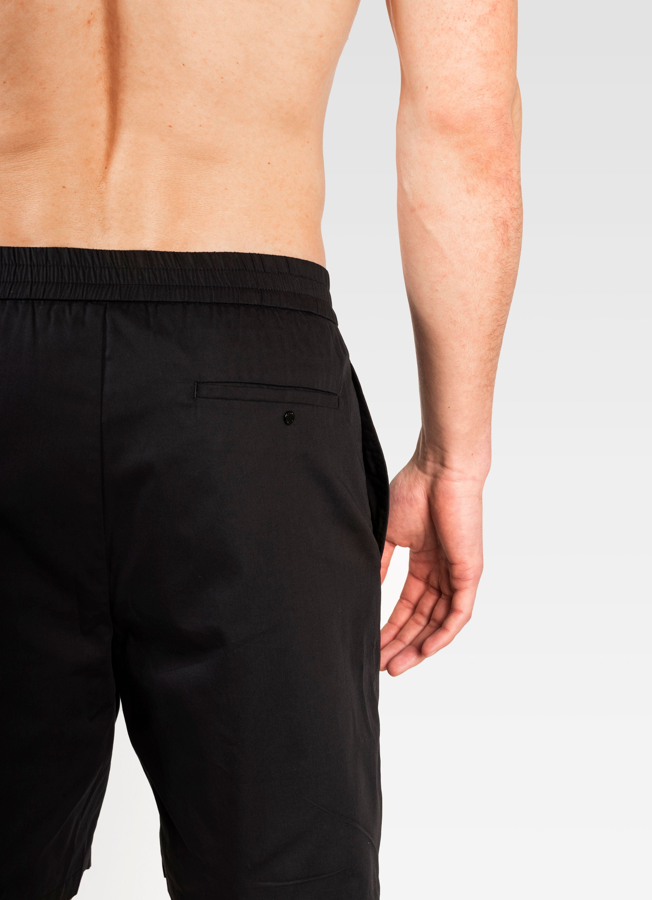 POPLIN COTTON SHORTS BLACK GEMINI