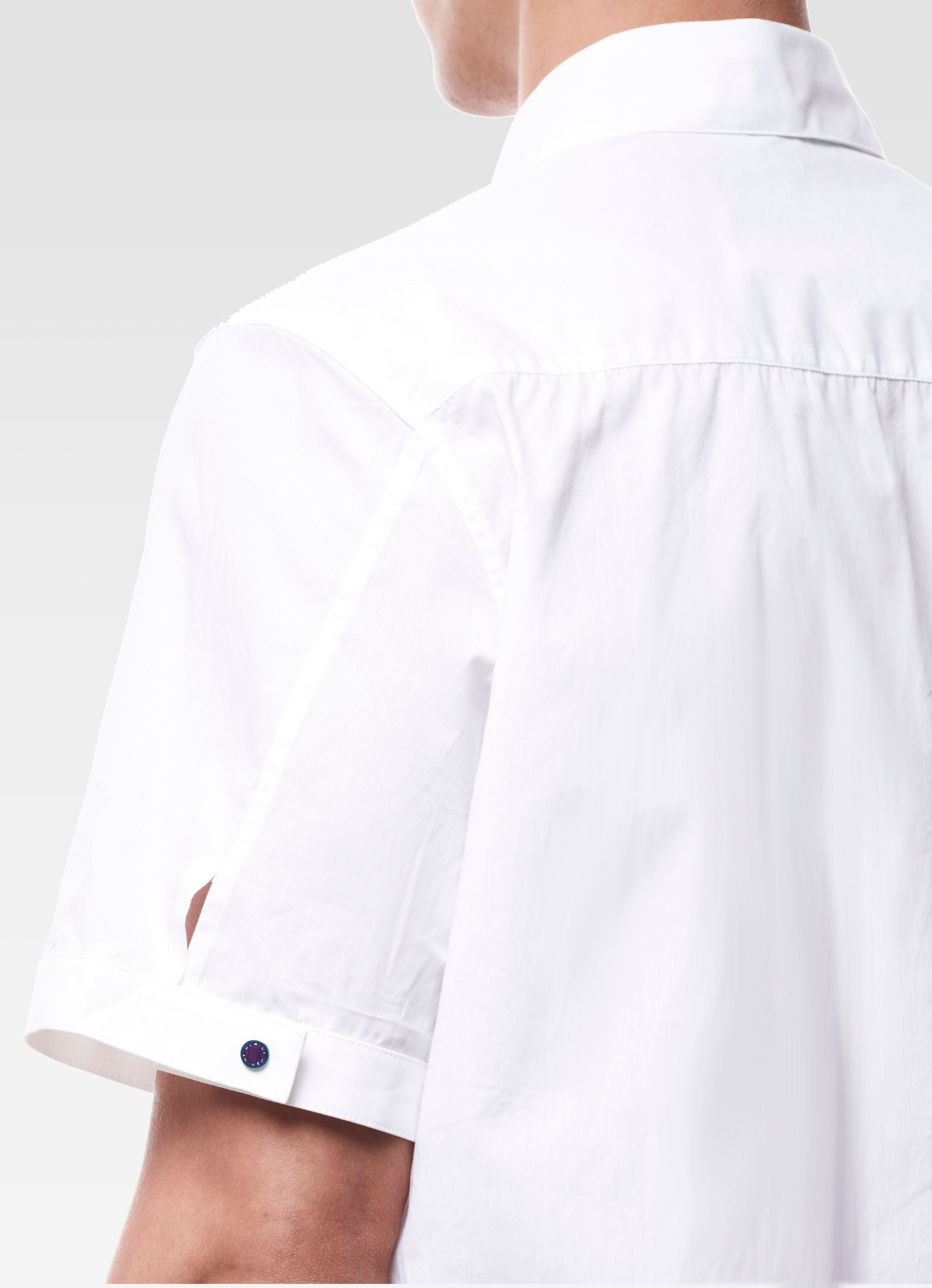 POPLIN COTTON SHORT SLEEVED SHIRT WHITE GEMINI
