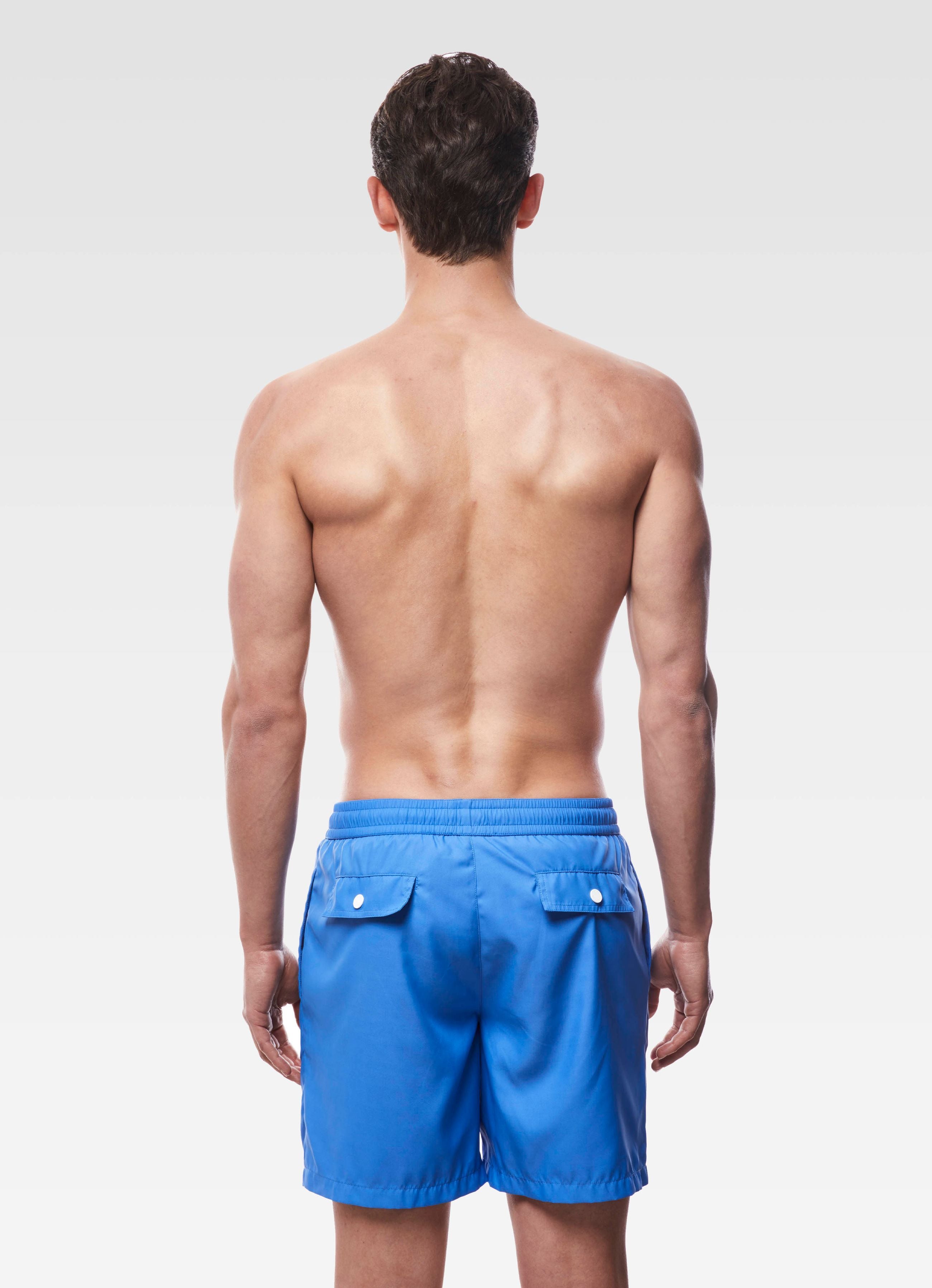 SWIM SHORTS LONG LIGHT BLUE GEMINI