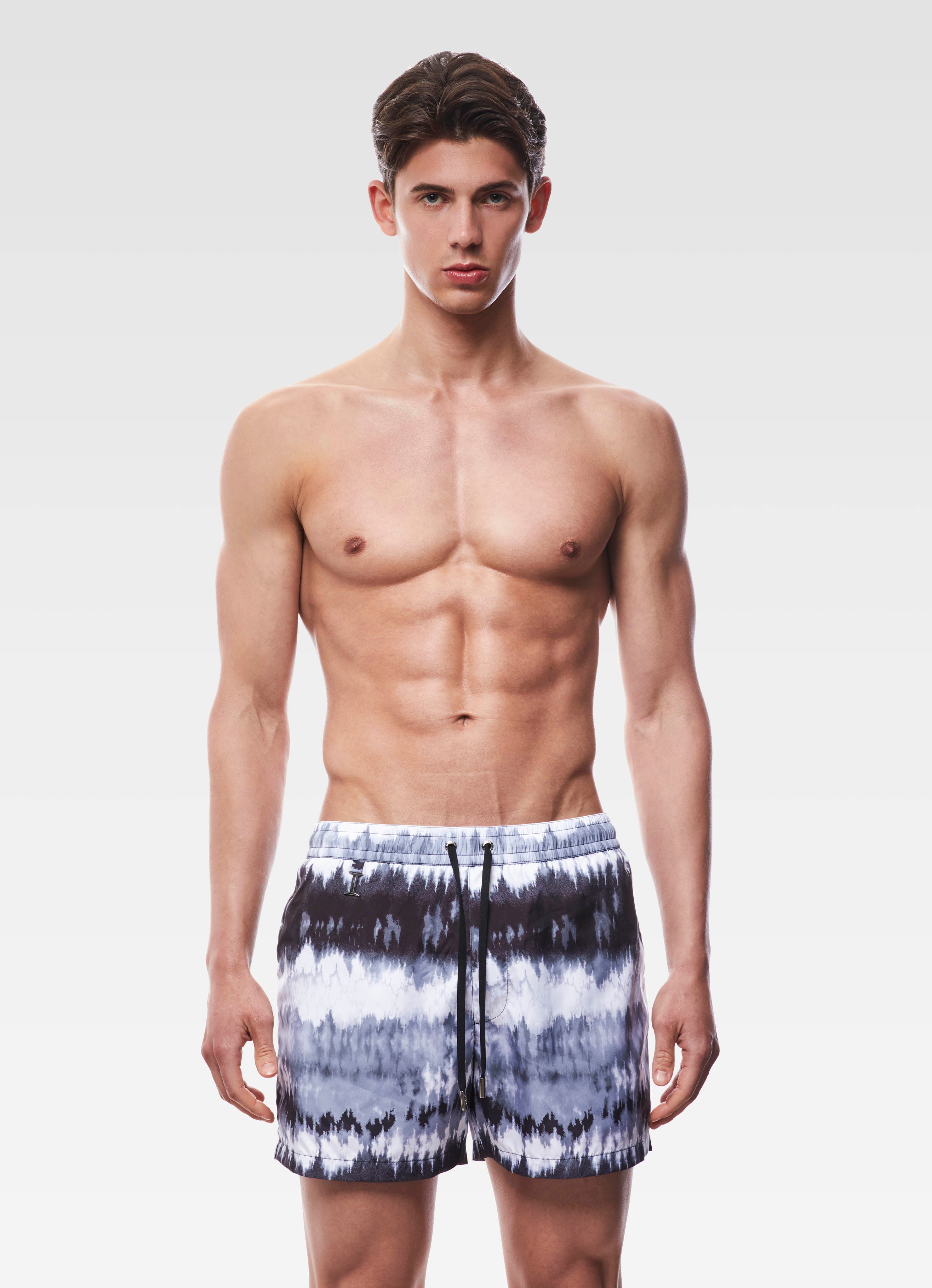 SWIM SHORTS REGULAR ELECTRIC BLACK DYED GEMINI