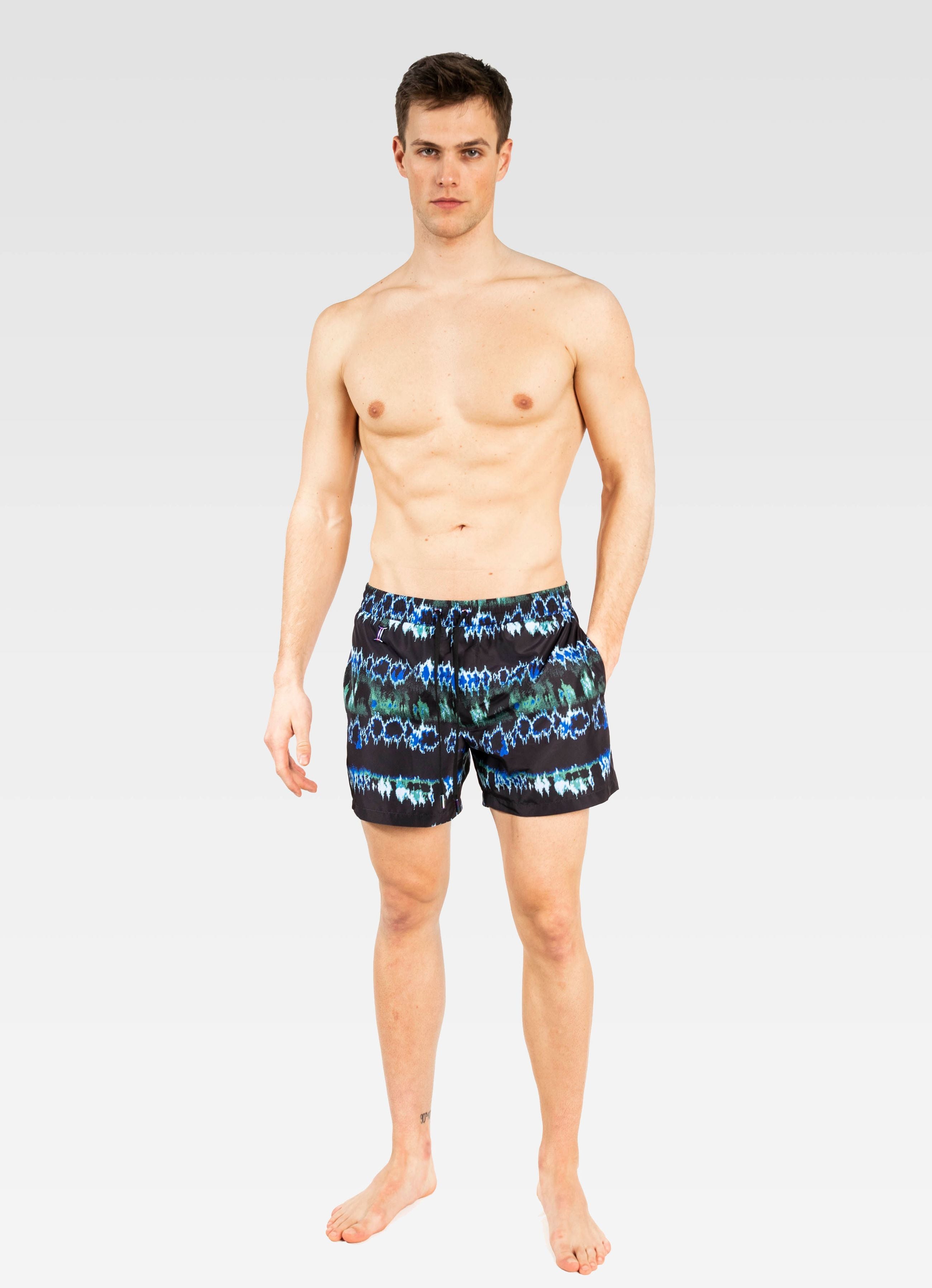SWIM SHORTS REGULAR ELECTRIC BLUE DYED GEMINI