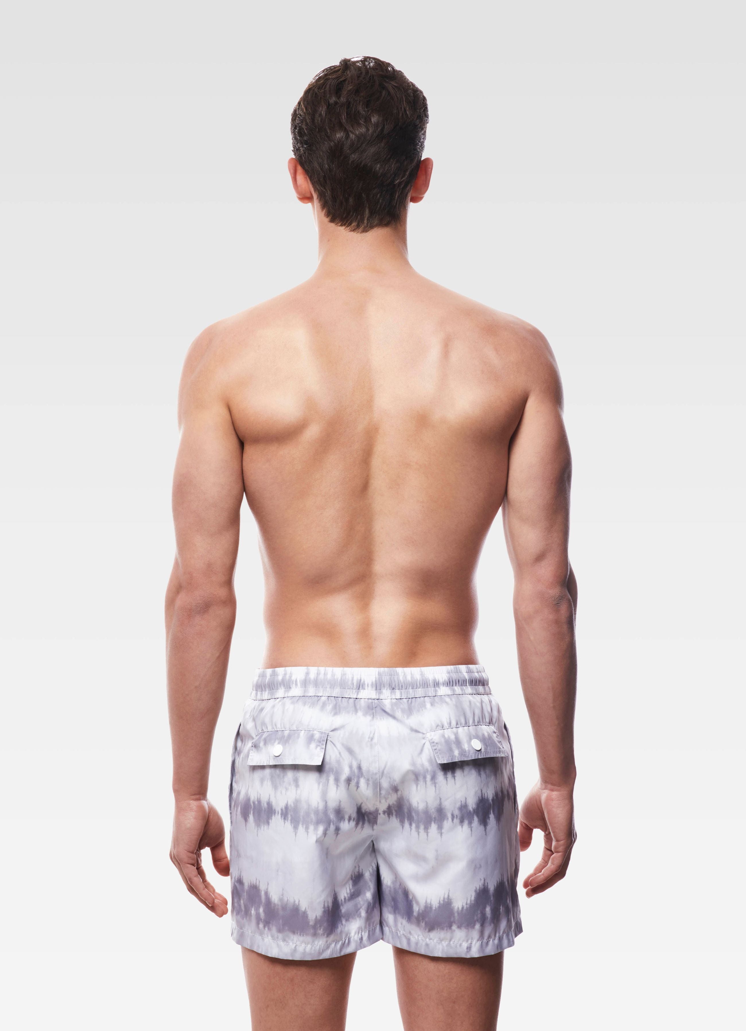SWIM SHORTS REGULAR ELECTRIC GREY DYED GEMINI