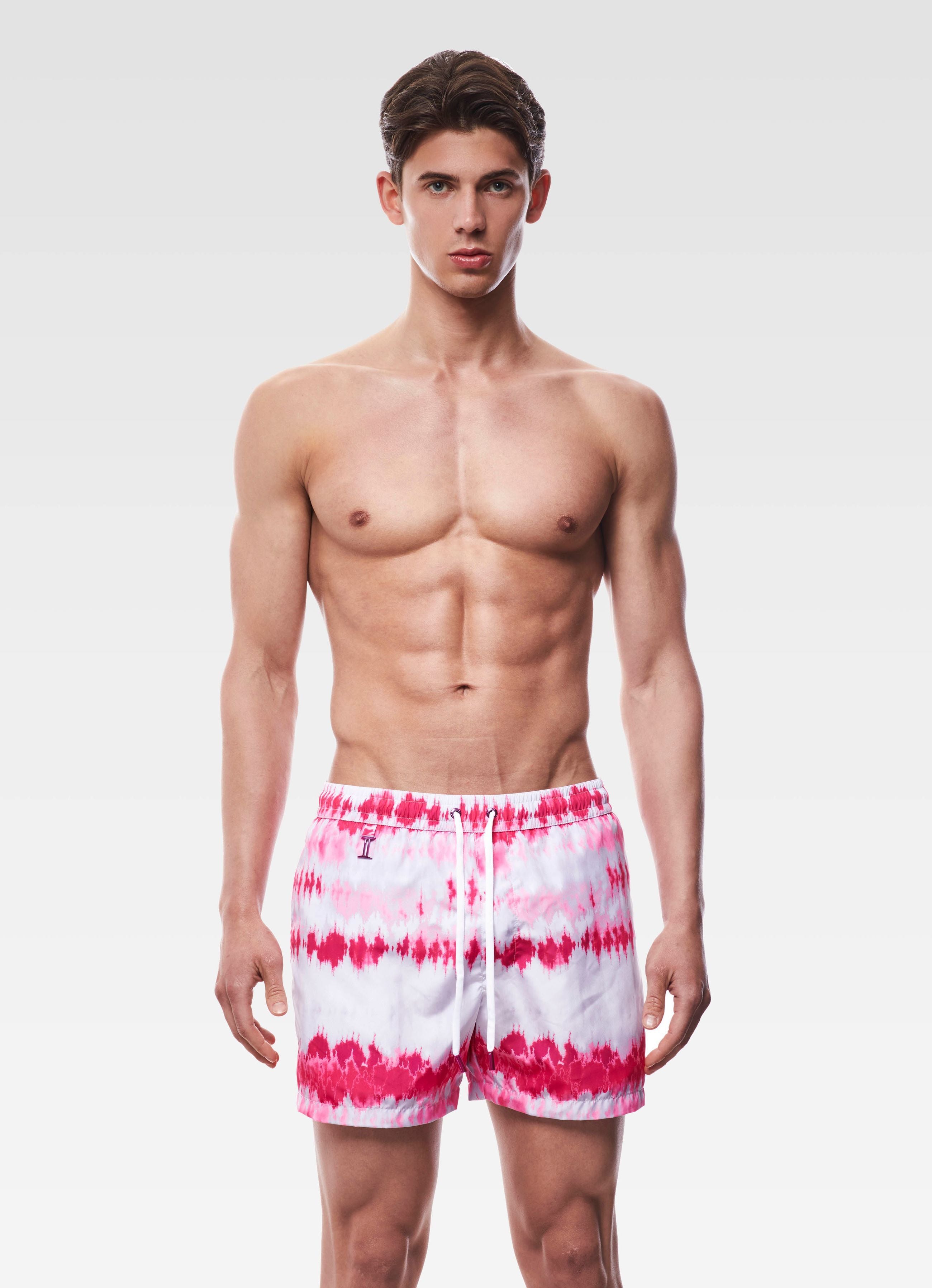 SWIM SHORTS REGULAR ELECTRIC PINK DYED GEMINI