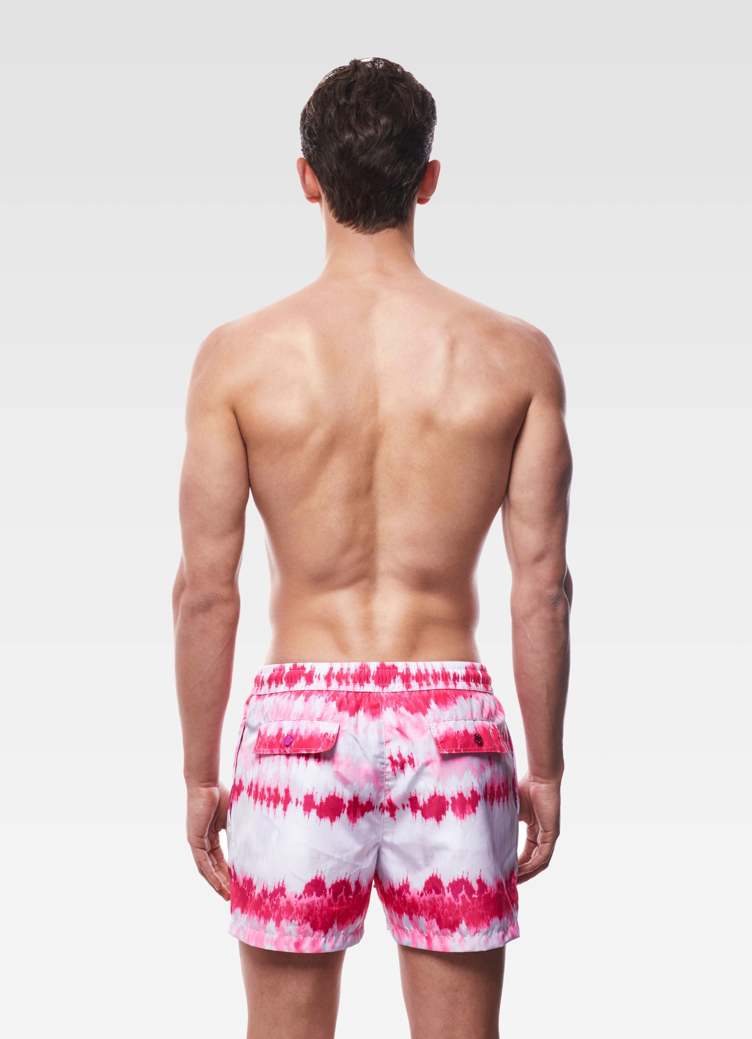 SWIM SHORTS REGULAR ELECTRIC PINK DYED GEMINI