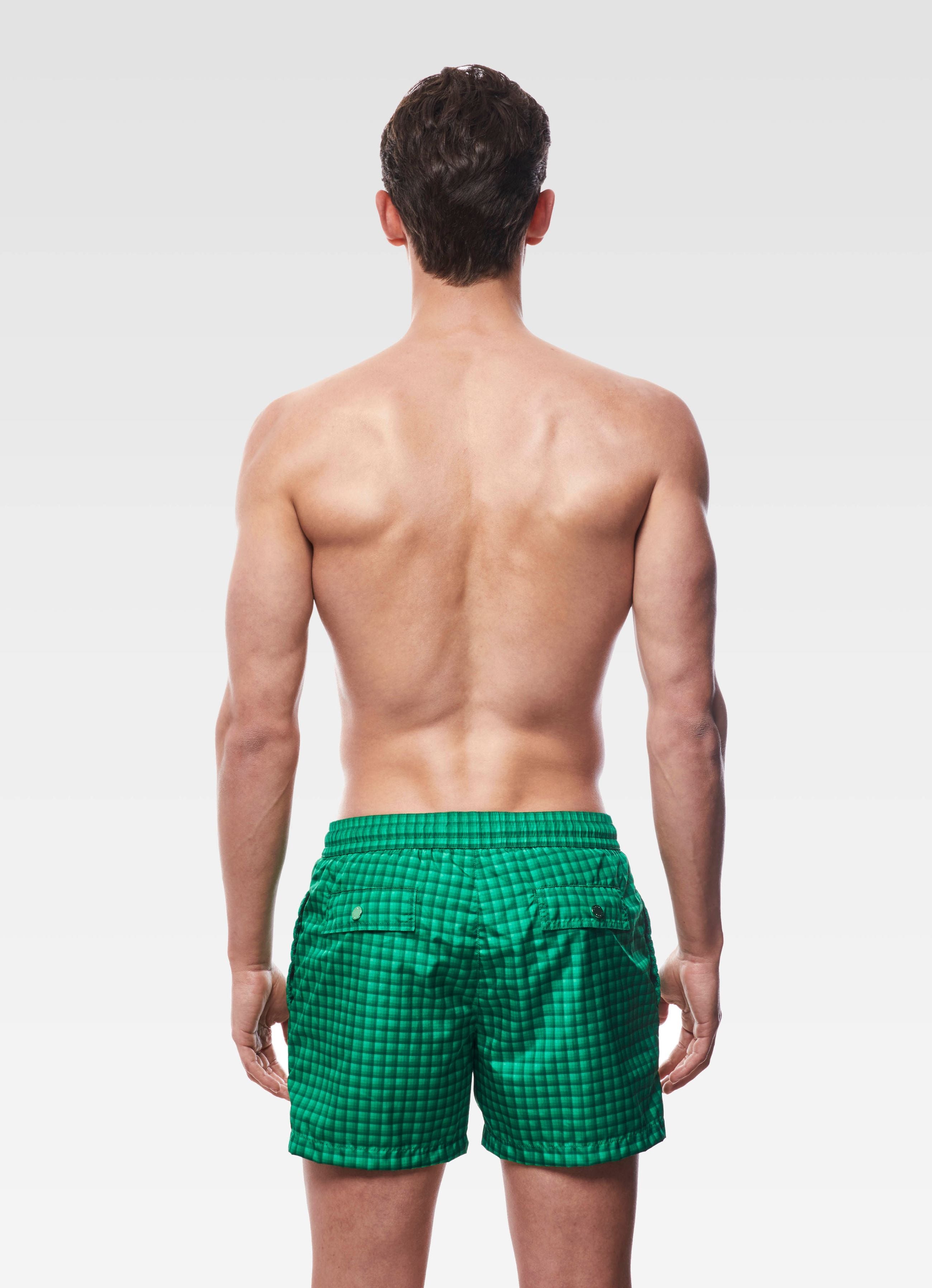 SWIM SHORTS REGULAR OPTICAL GREEN GEMINI
