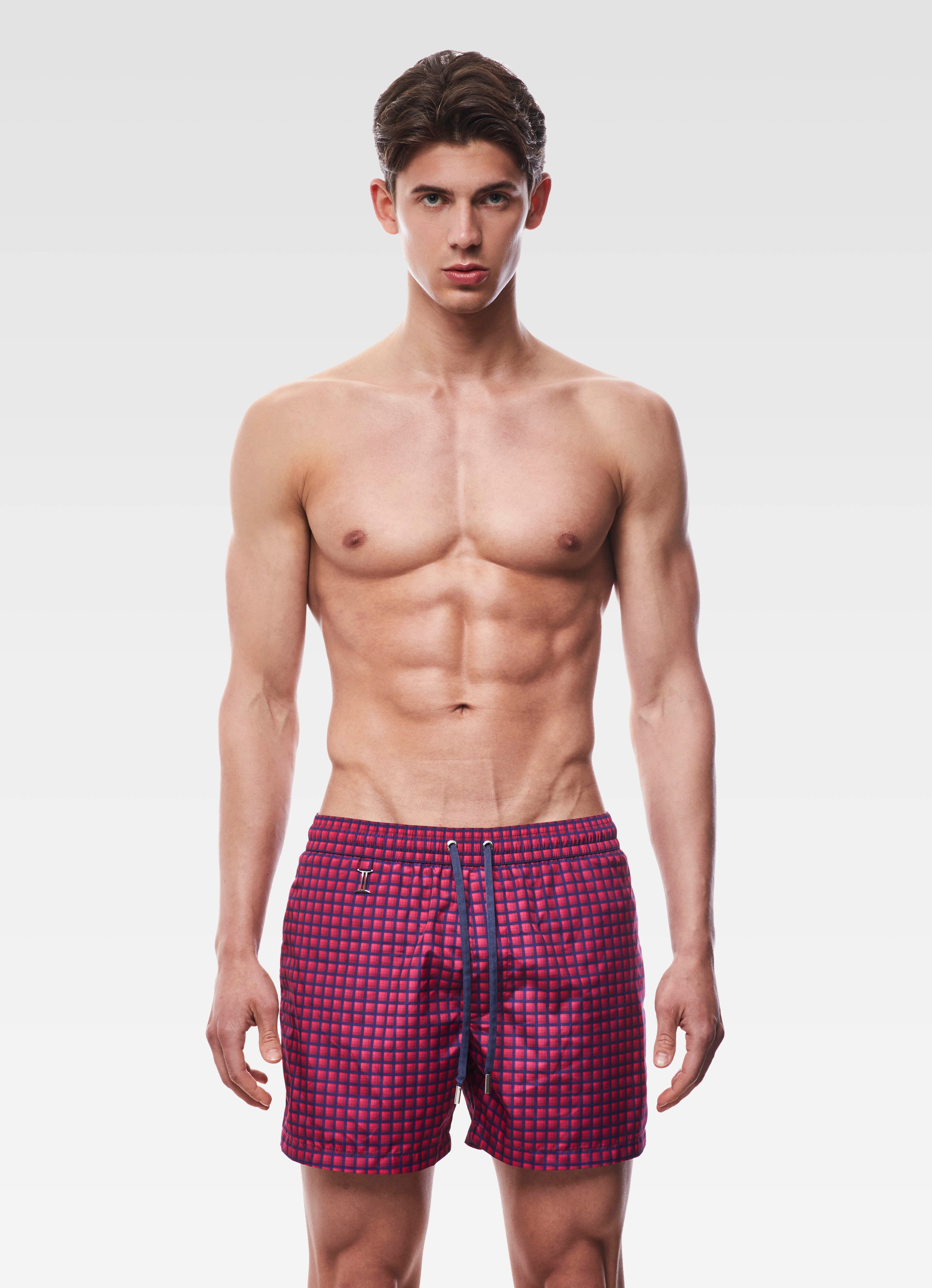SWIM SHORTS REGULAR OPTICAL RED GEMINI