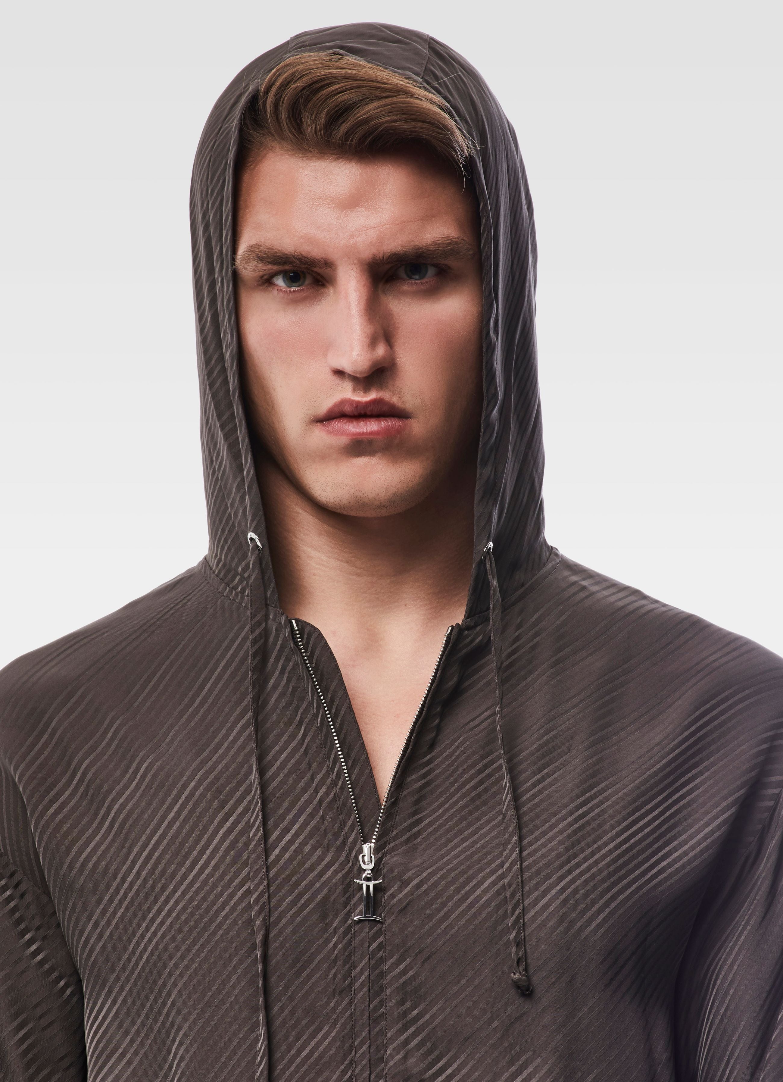 VISCOSE HOODIE BROWN GEMINI