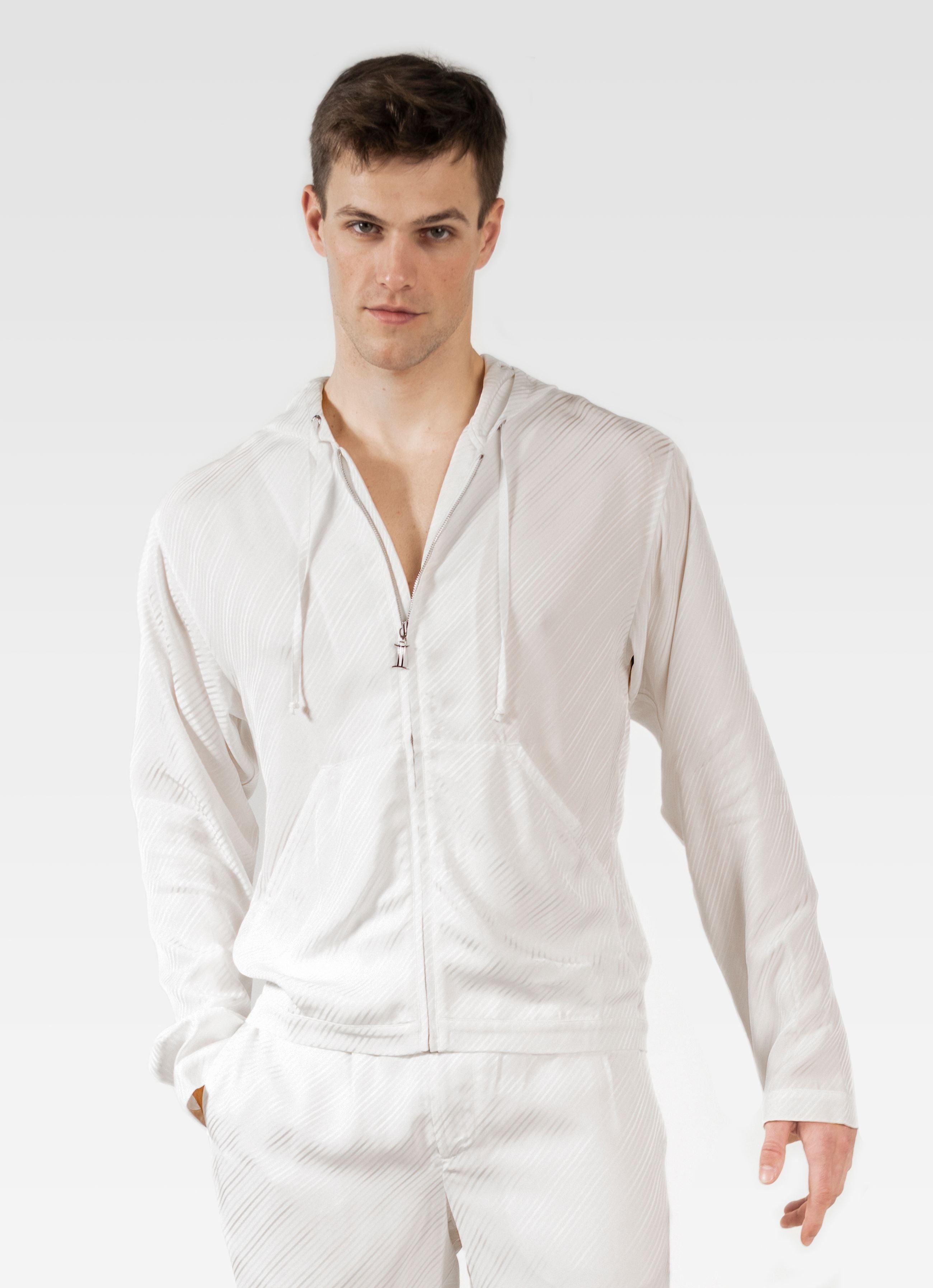 VISCOSE HOODIE WHITE GEMINI