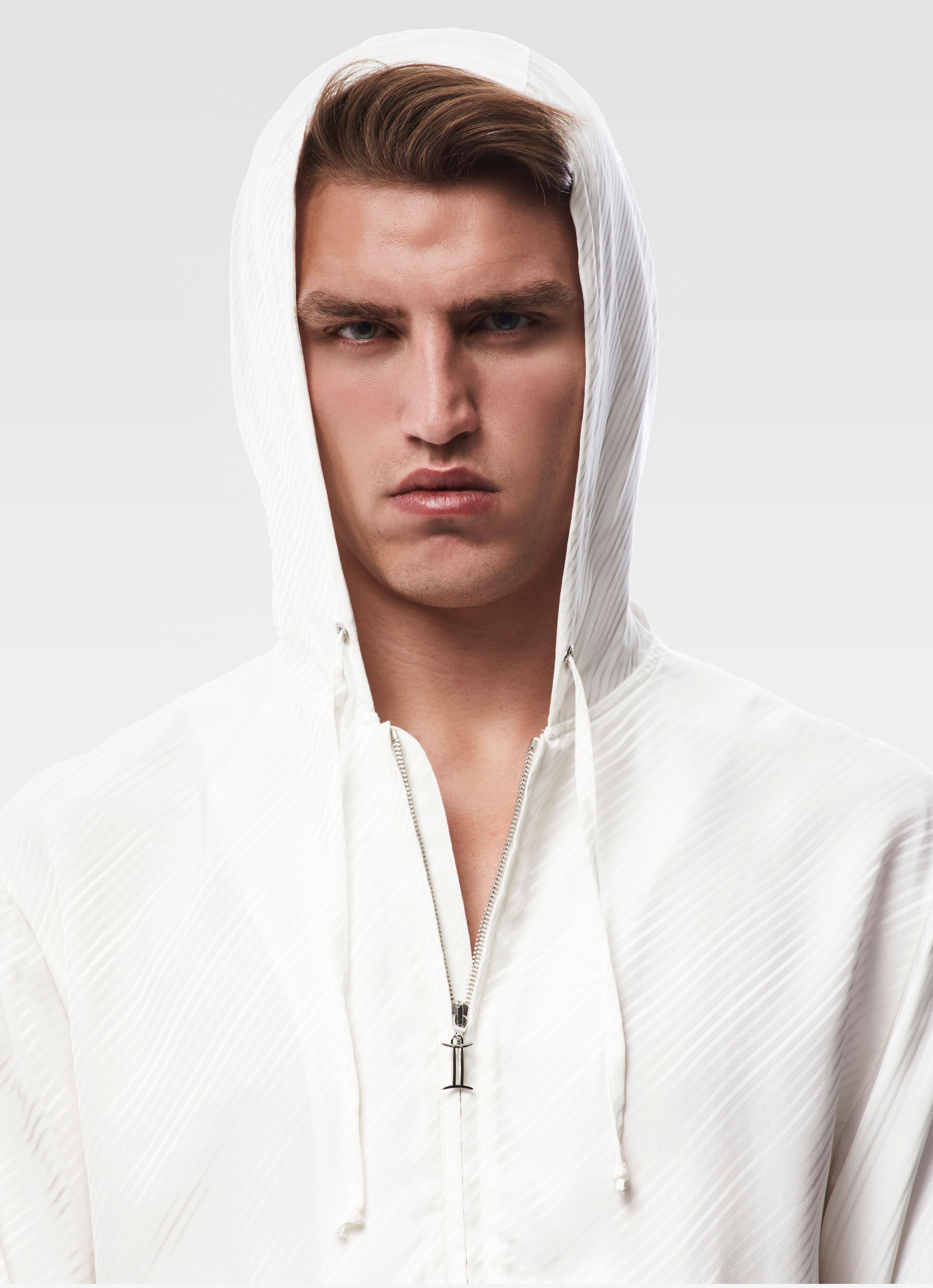 VISCOSE HOODIE WHITE GEMINI