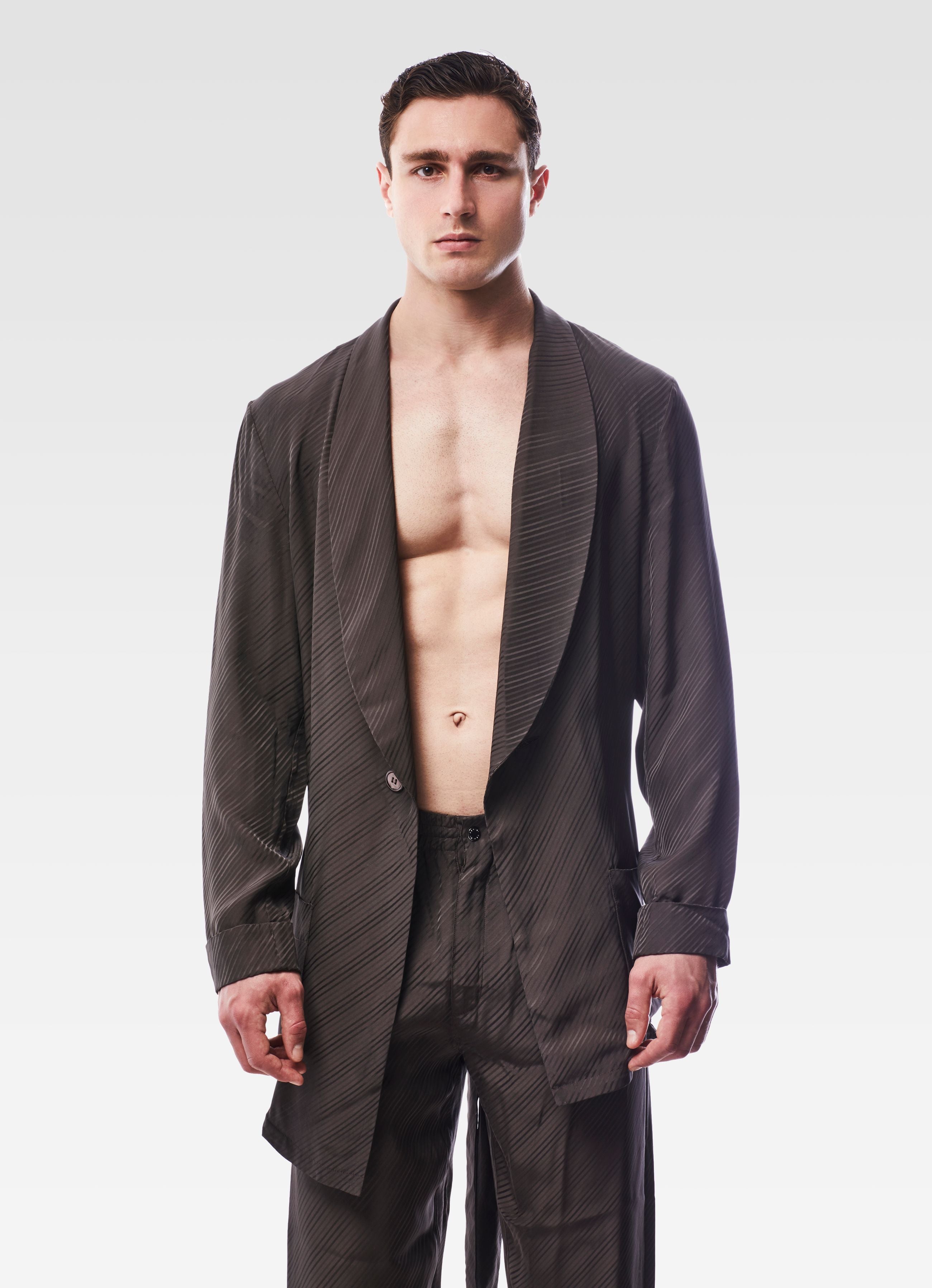 VISCOSE KIMONO BROWN GEMINI