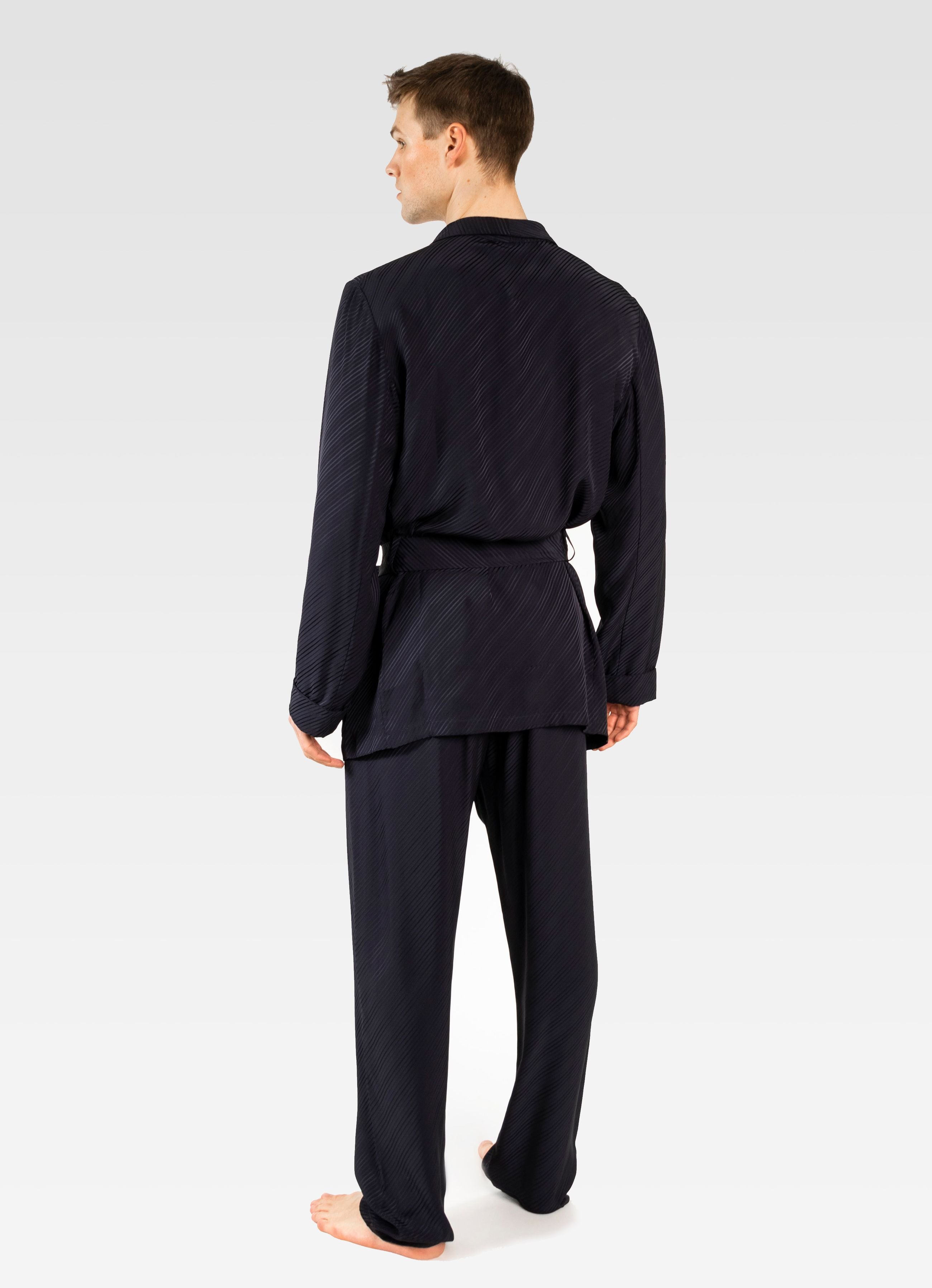 VISCOSE KIMONO NAVY BLUE GEMINI