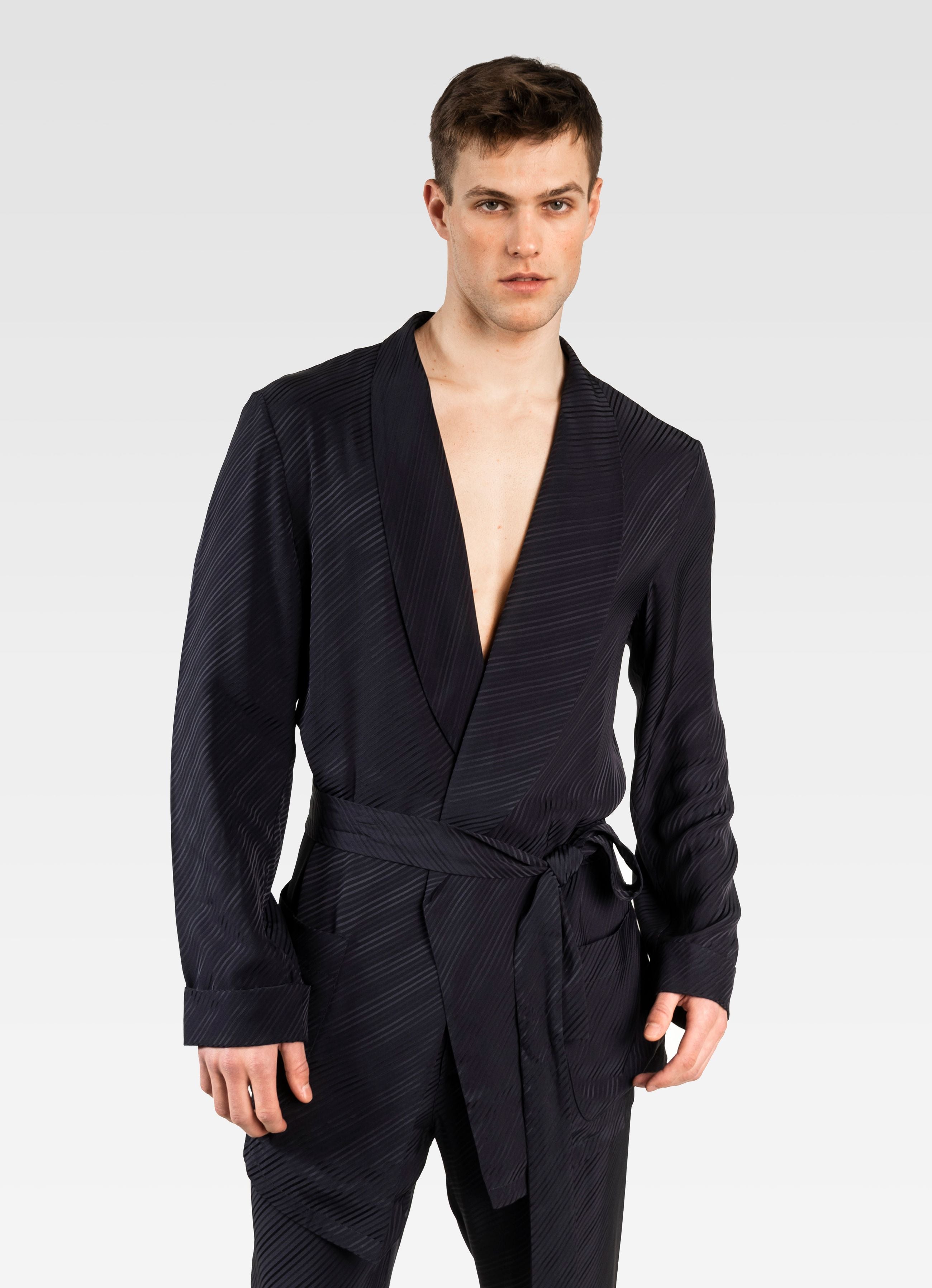 VISCOSE KIMONO NAVY BLUE GEMINI