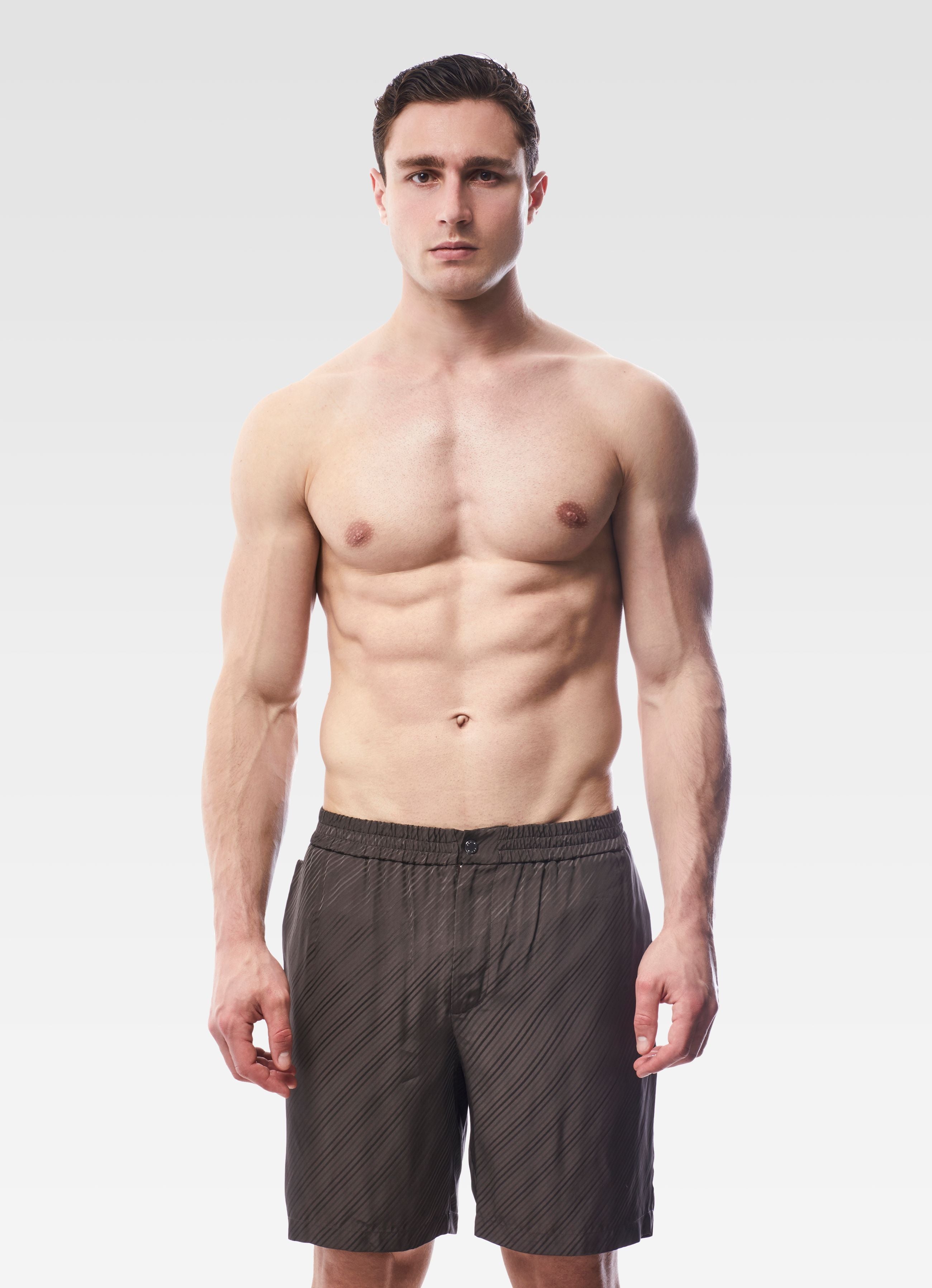 VISCOSE SHORTS BROWN GEMINI