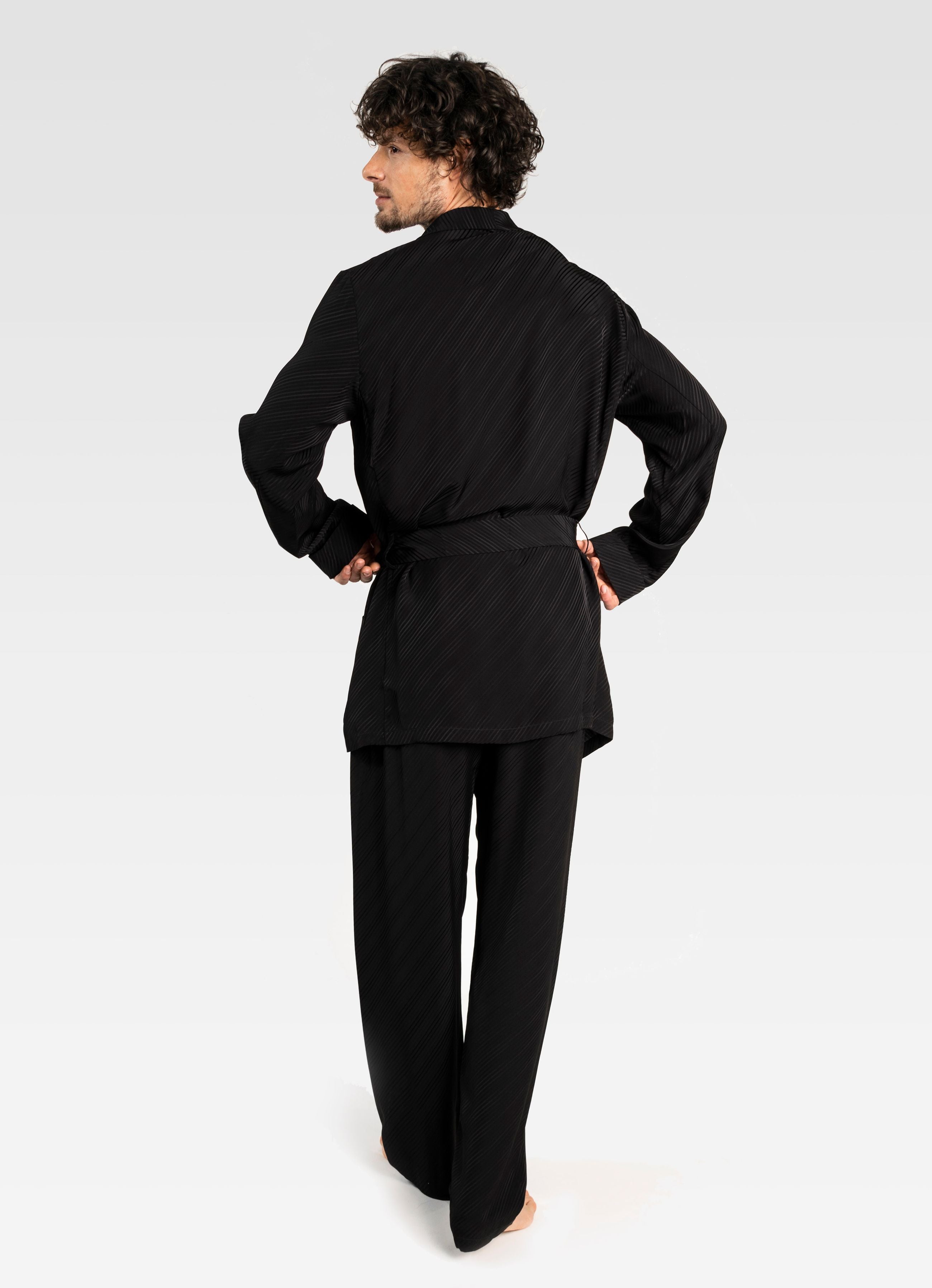 VISCOSE TROUSERS BLACK GEMINI
