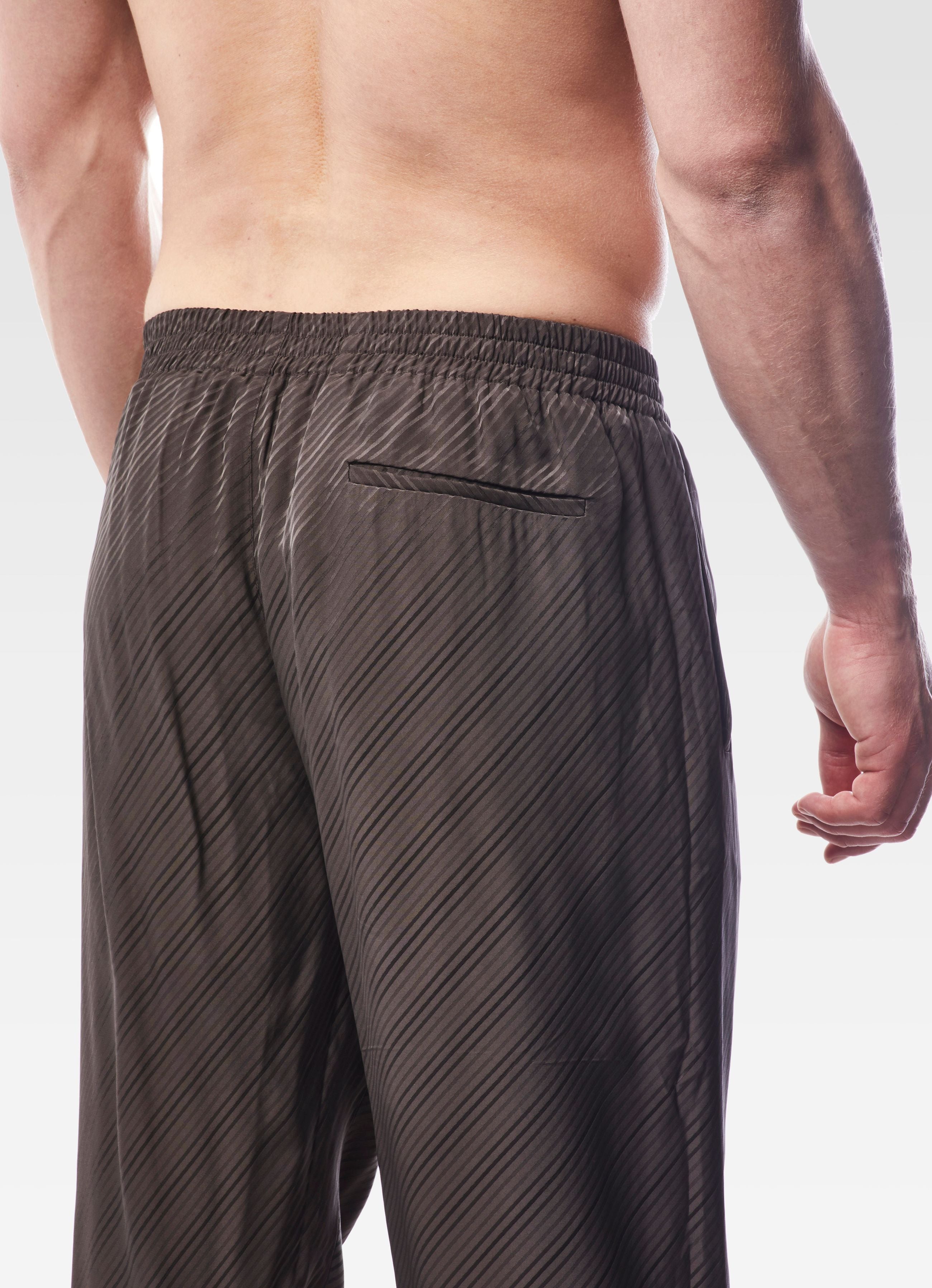 VISCOSE TROUSERS BROWN GEMINI