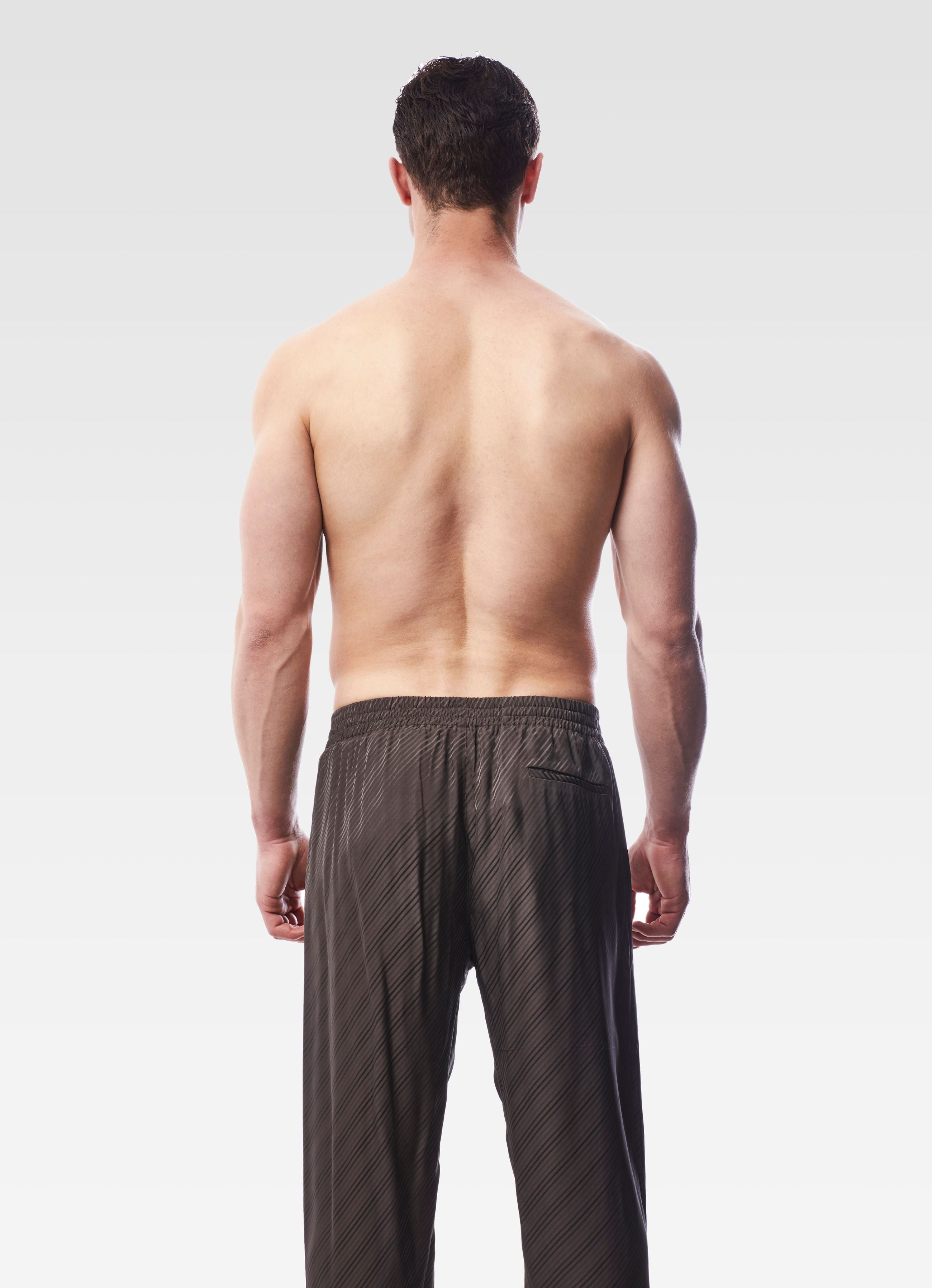 VISCOSE TROUSERS BROWN GEMINI