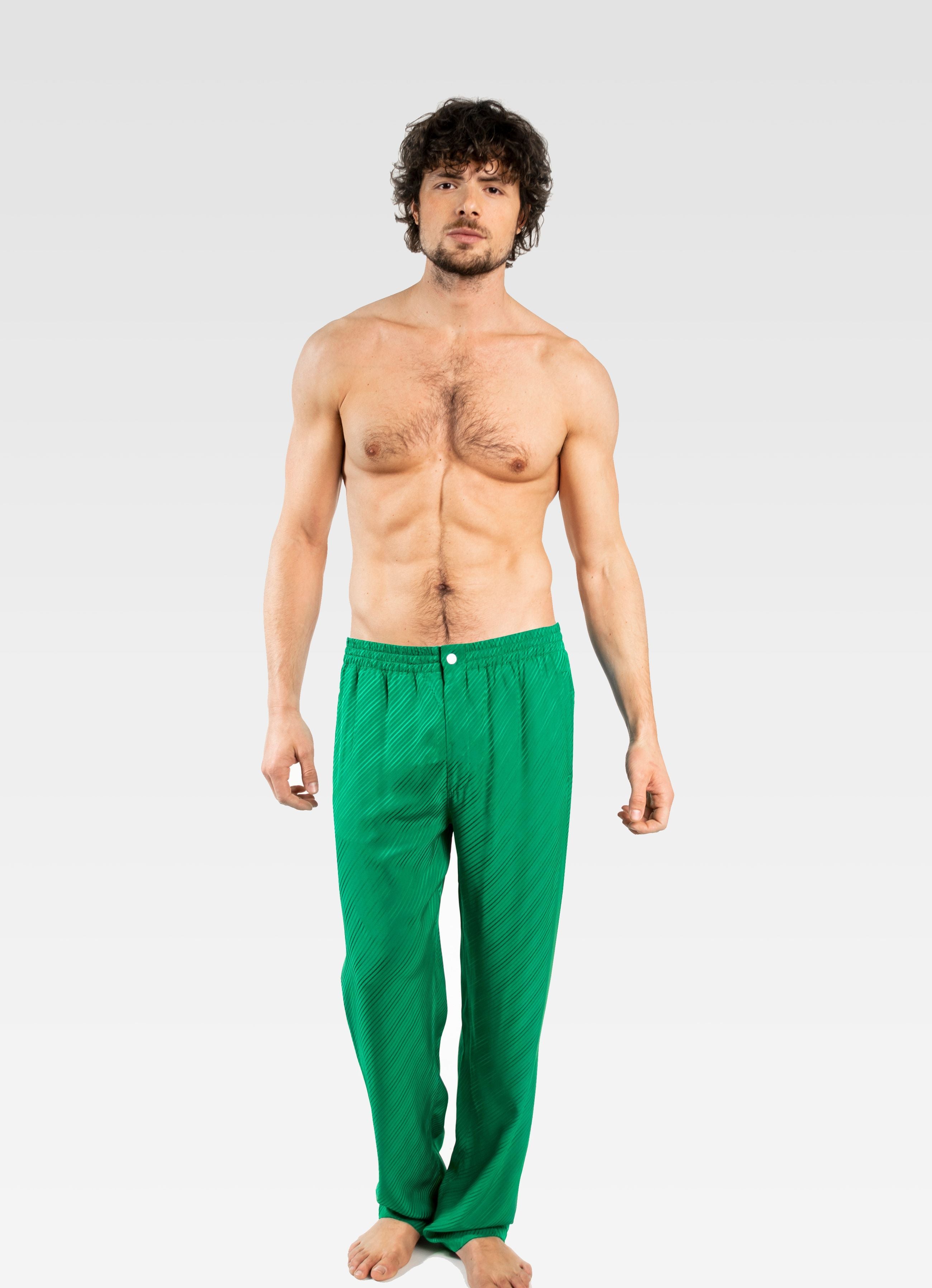 VISCOSE TROUSERS JOLLY GREEN GEMINI