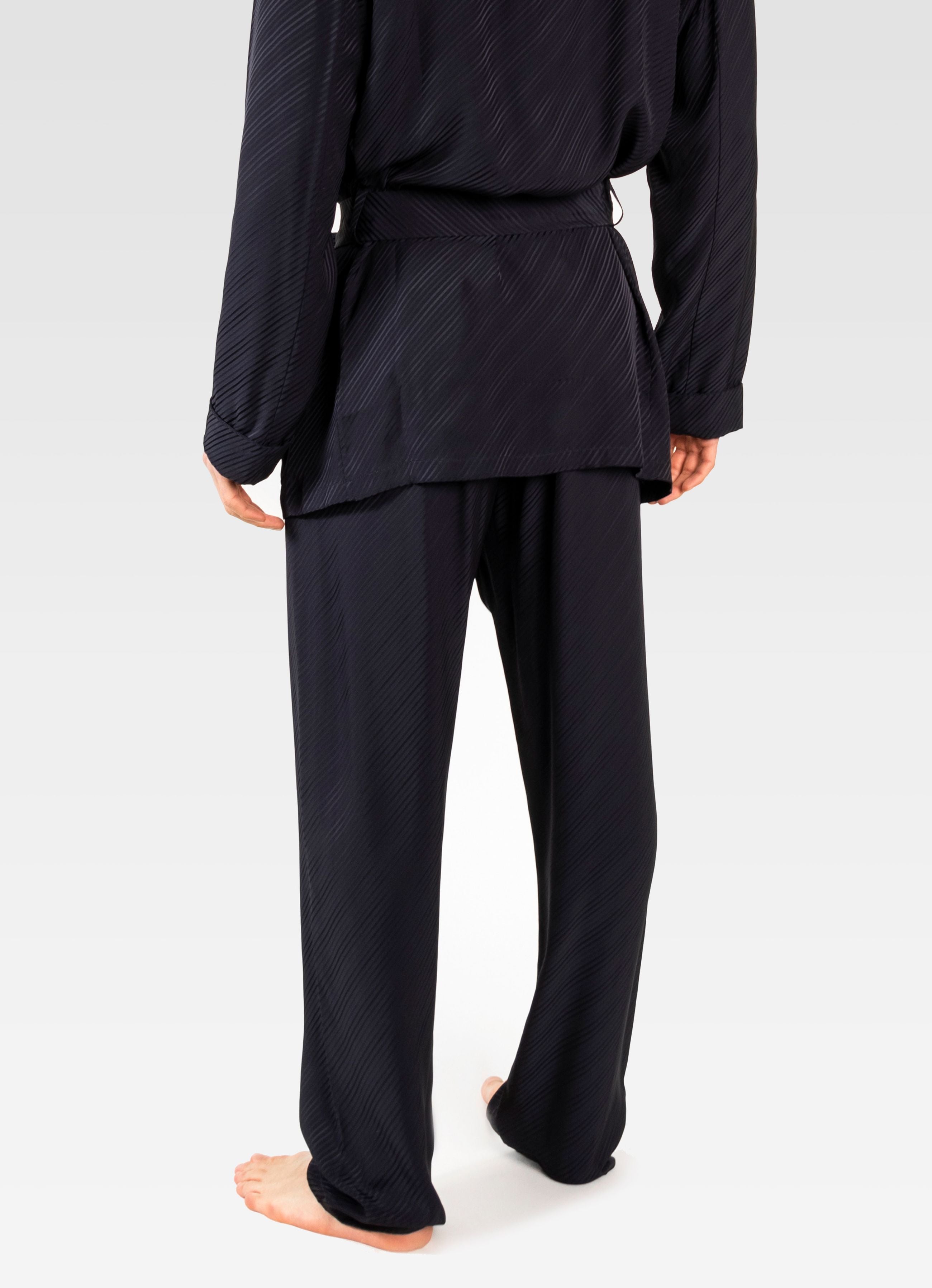 VISCOSE TROUSERS NAVY BLUE GEMINI