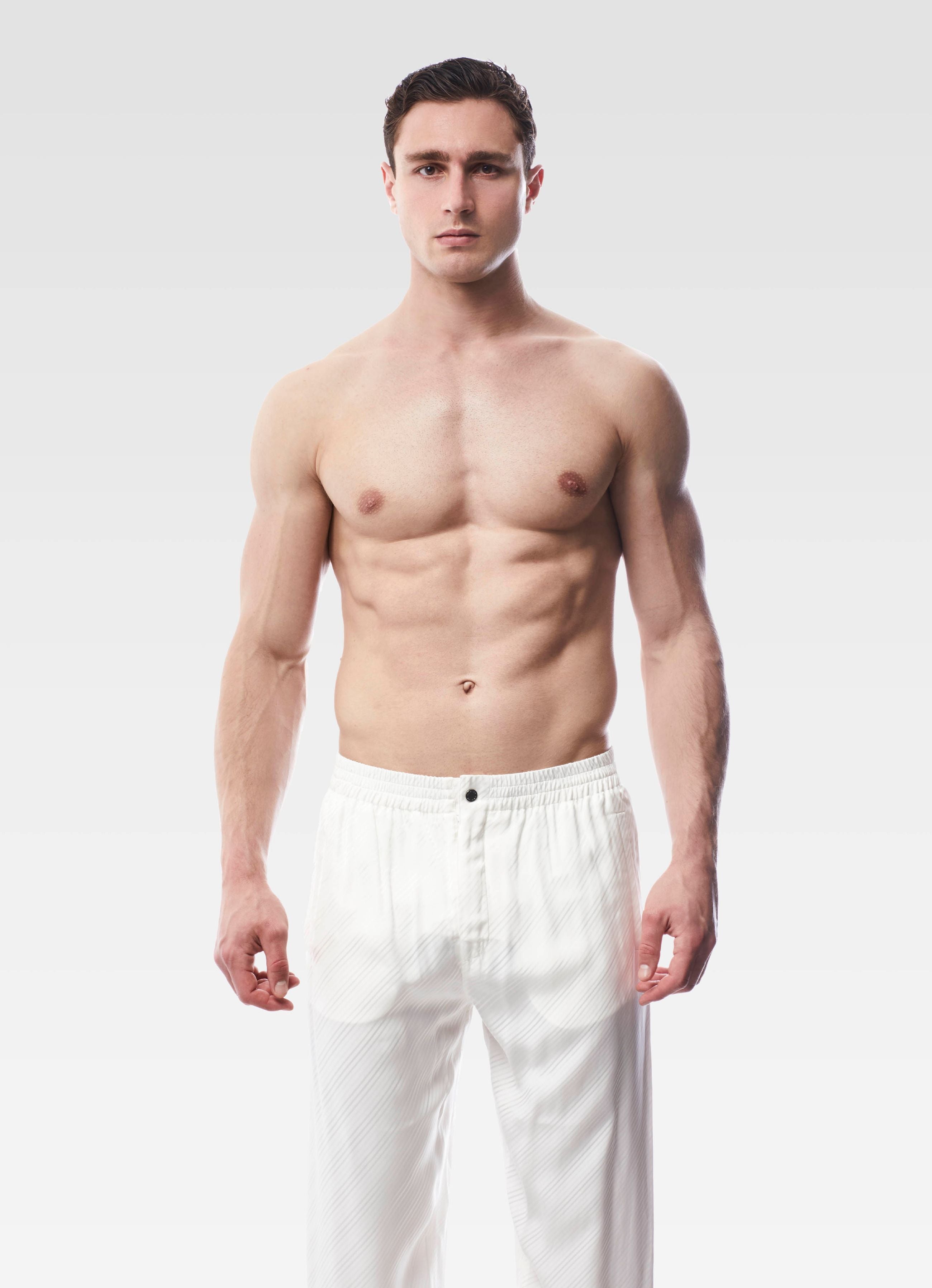 VISCOSE TROUSERS WHITE GEMINI