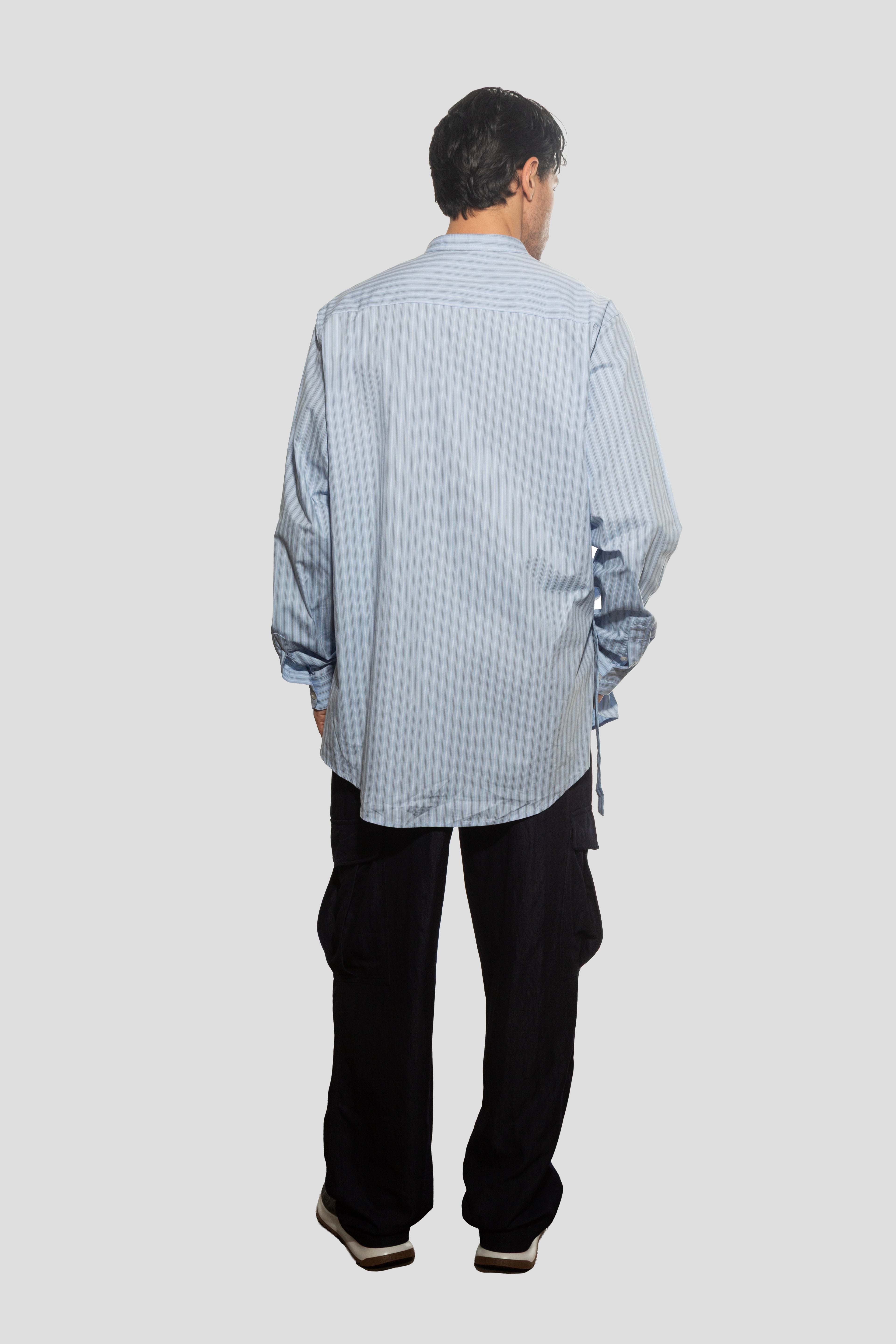 Oversized button-down cotton shirt