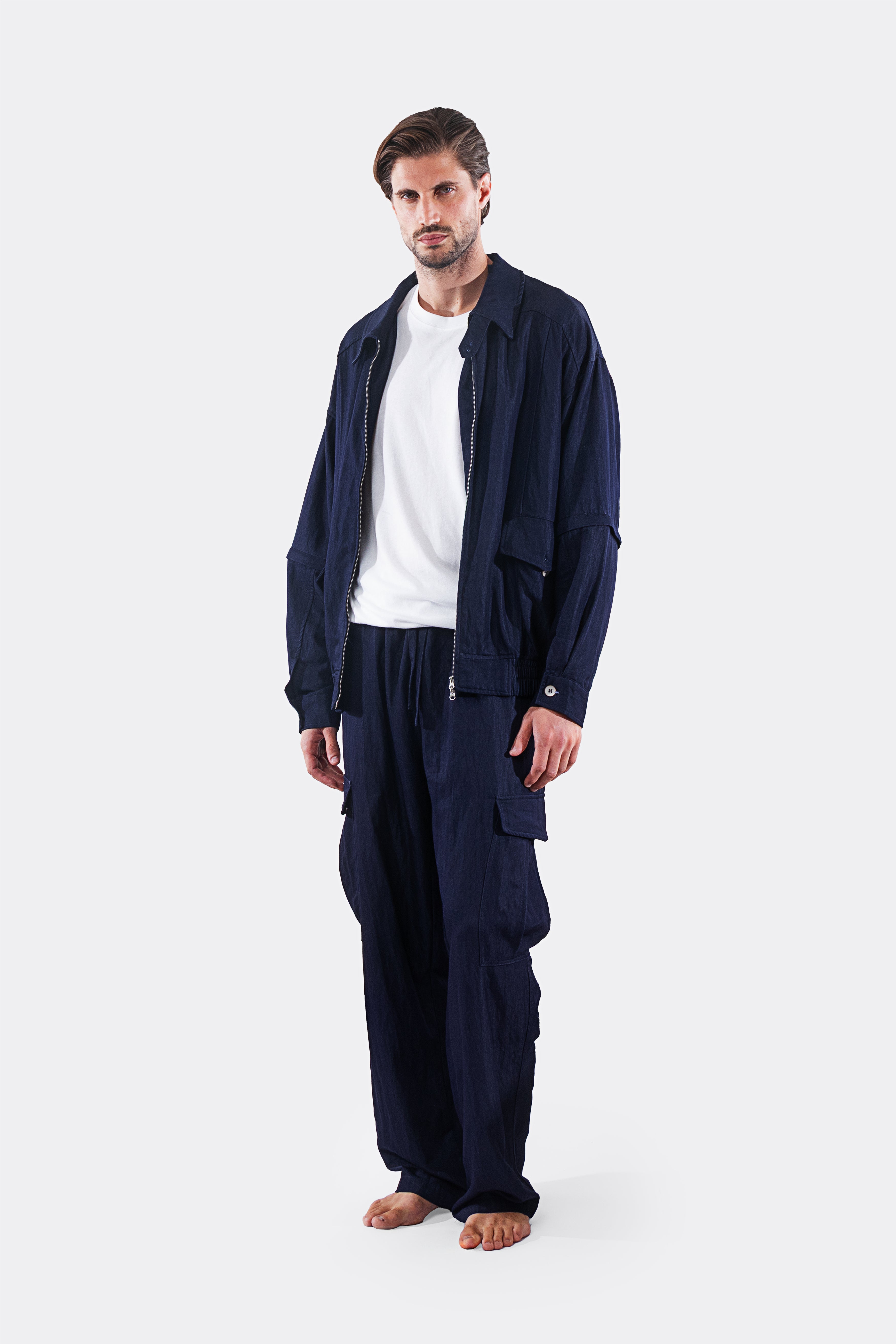 CARGO PANTS DENIM BLUE