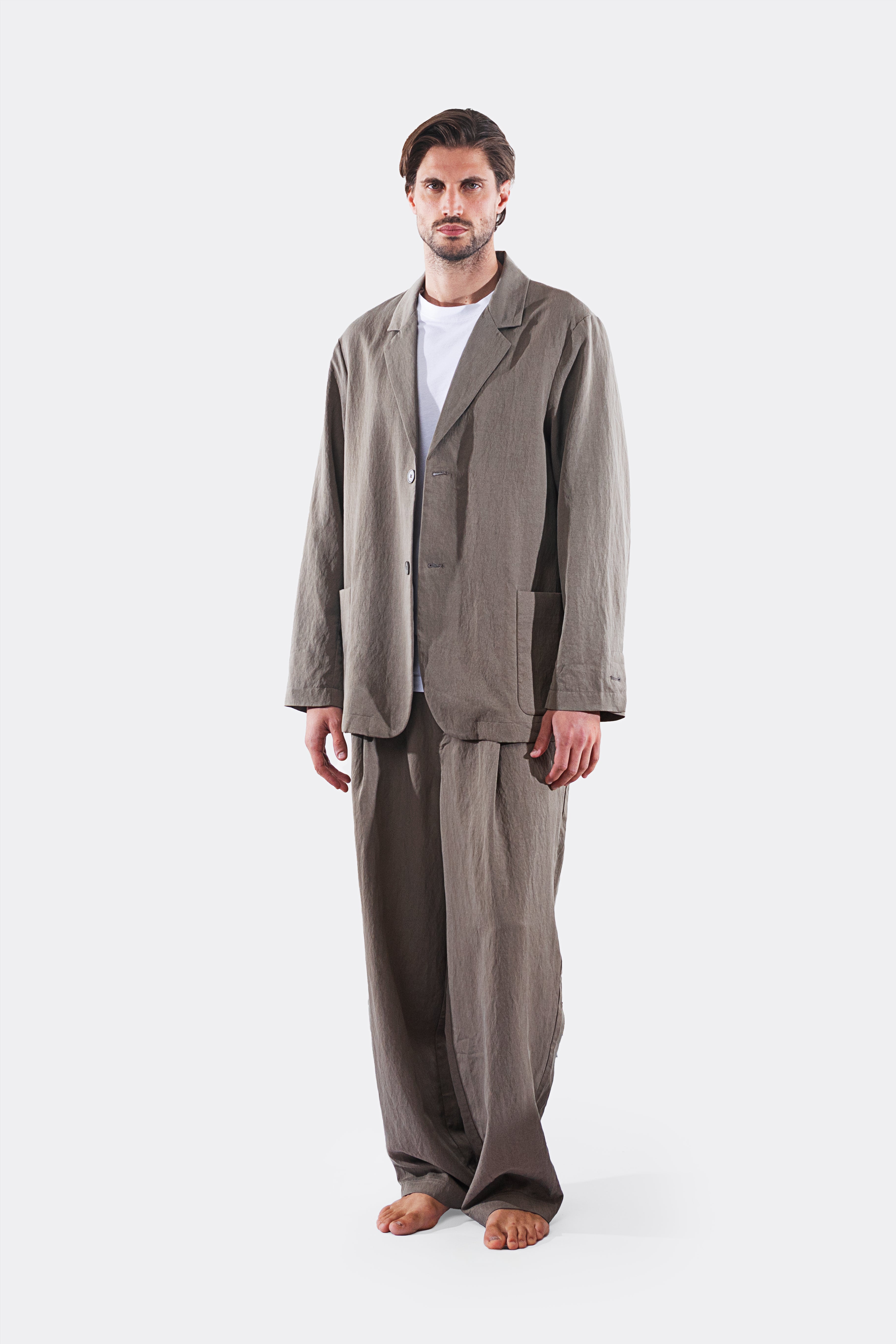 LYOCELL CASUAL JACKET ARMY GREEN