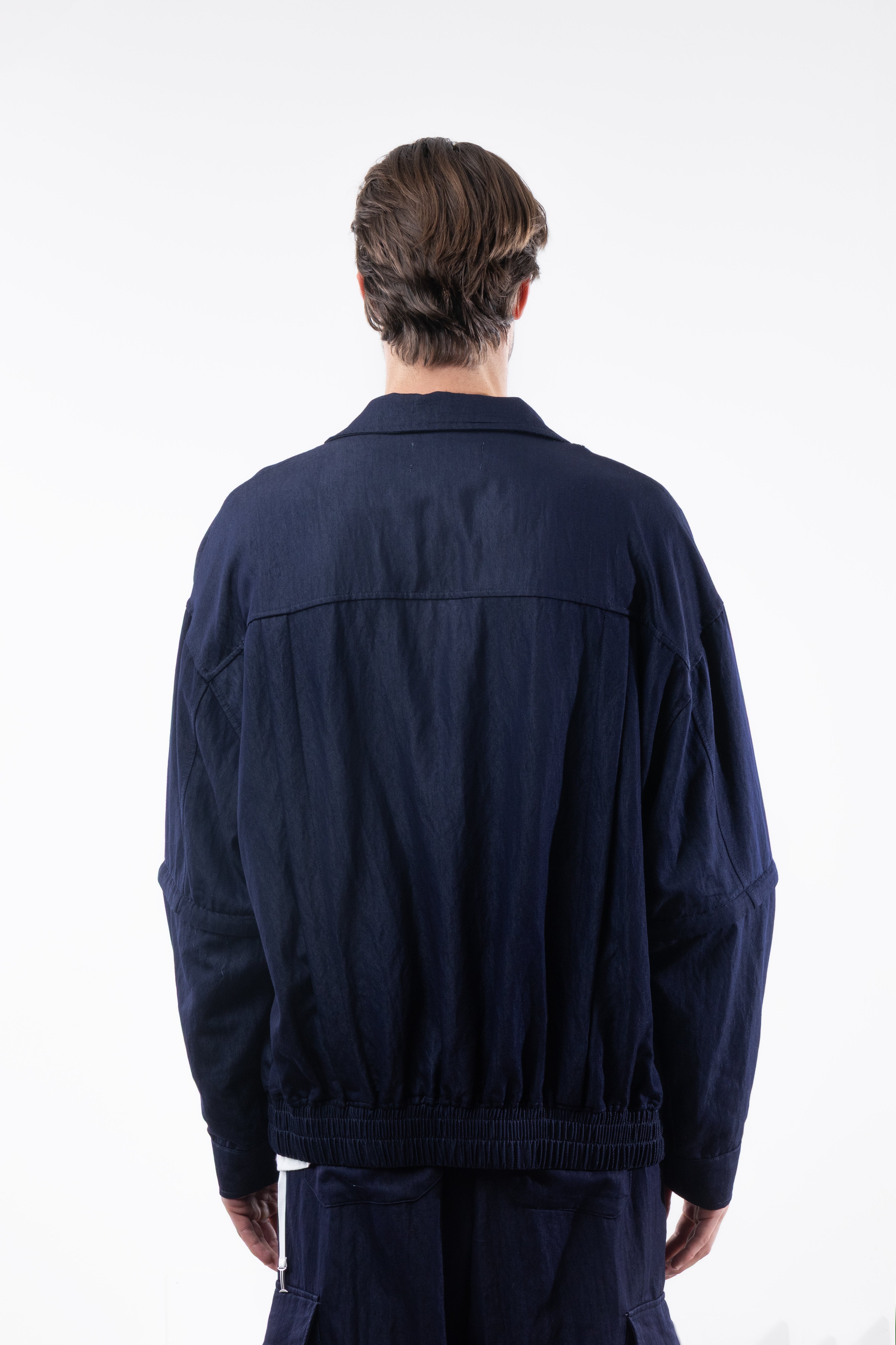 JACKET WITH DETACHABLE SLEEVES DENIM BLUE