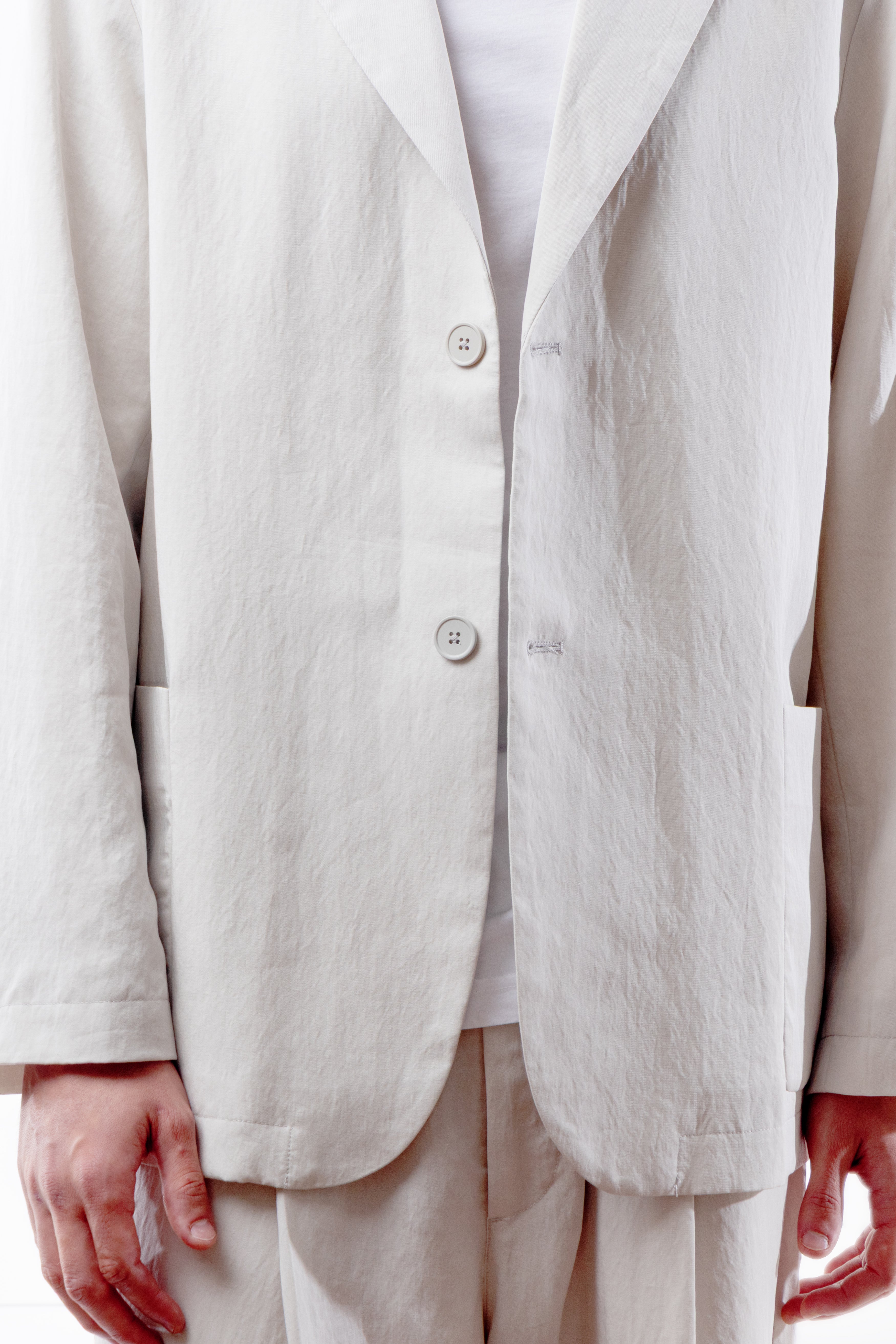 LYOCELL CASUAL JACKET LIGHT GRAY