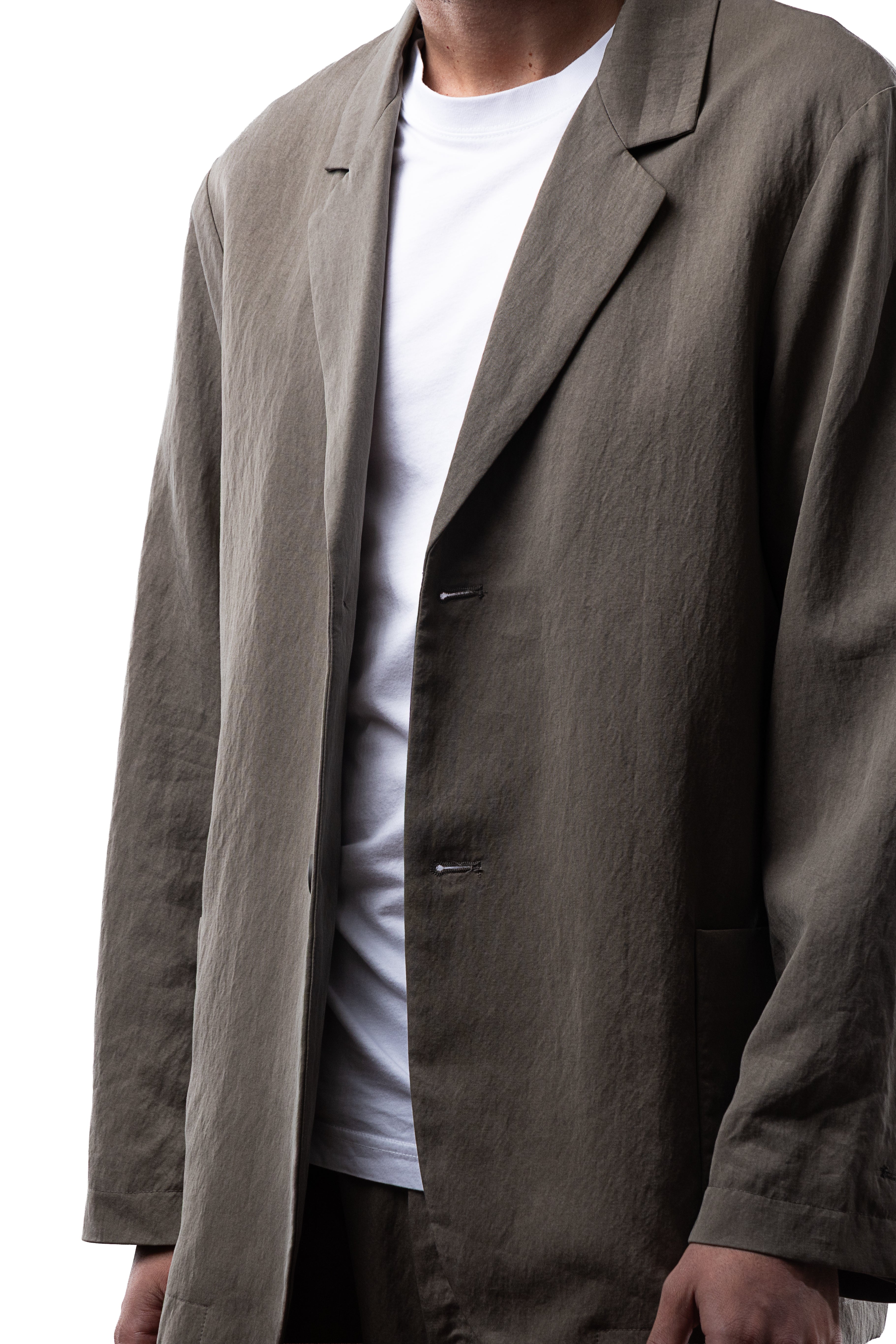 LYOCELL CASUAL JACKET ARMY GREEN