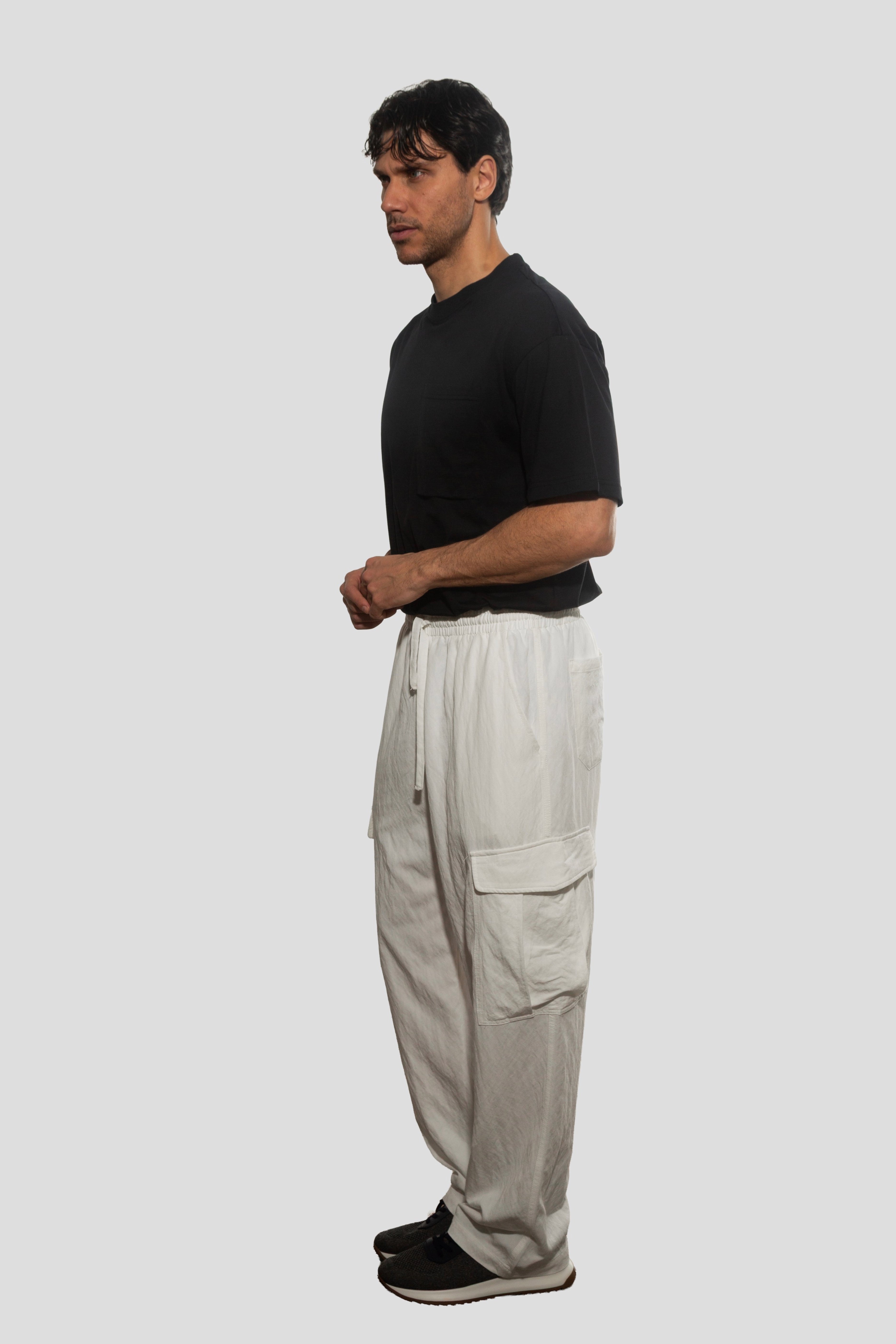 CARGO PANTS POCKETS WHITE