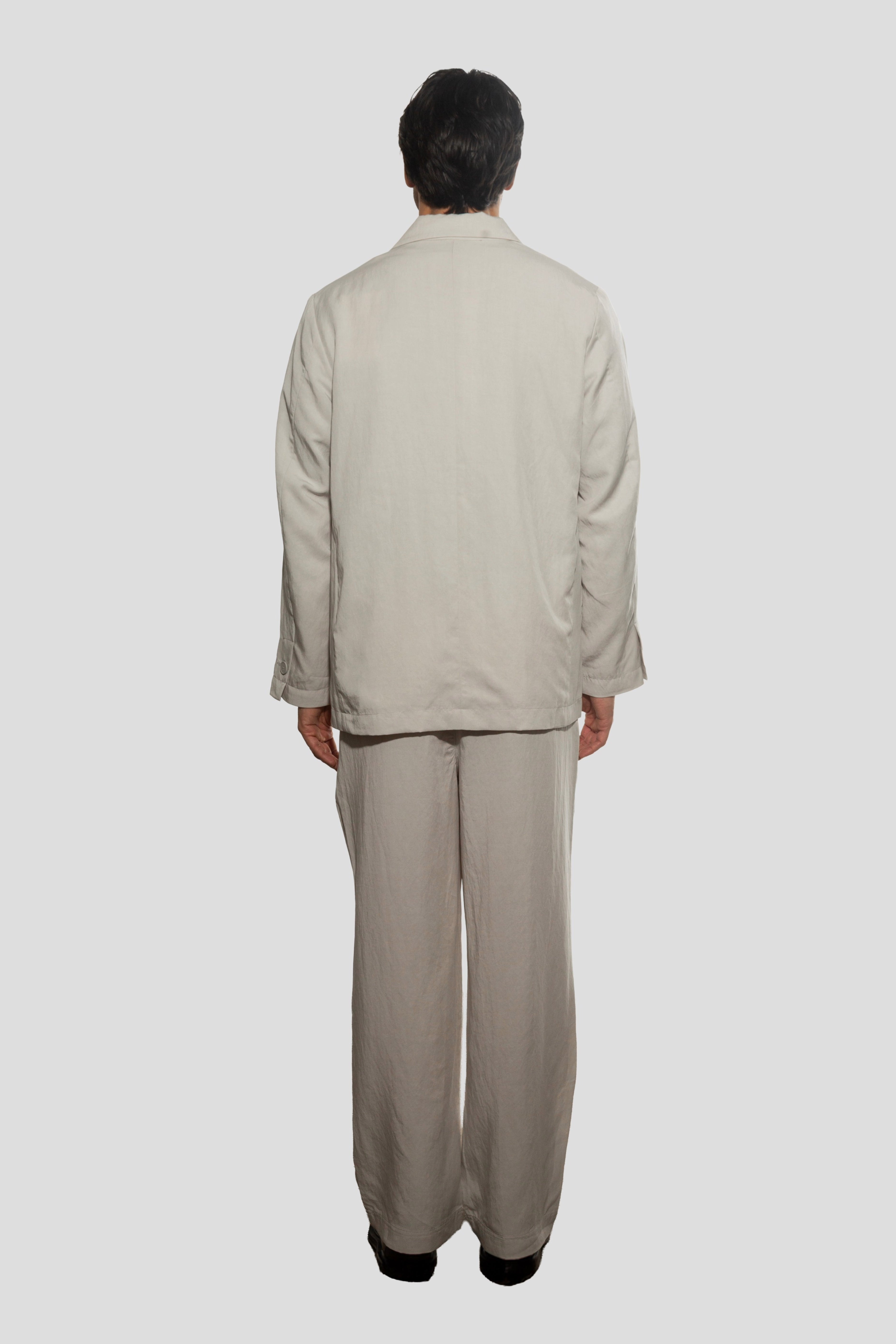 VESTE DÉCONTRACTÉE EN LYOCELL GRIS CLAIR