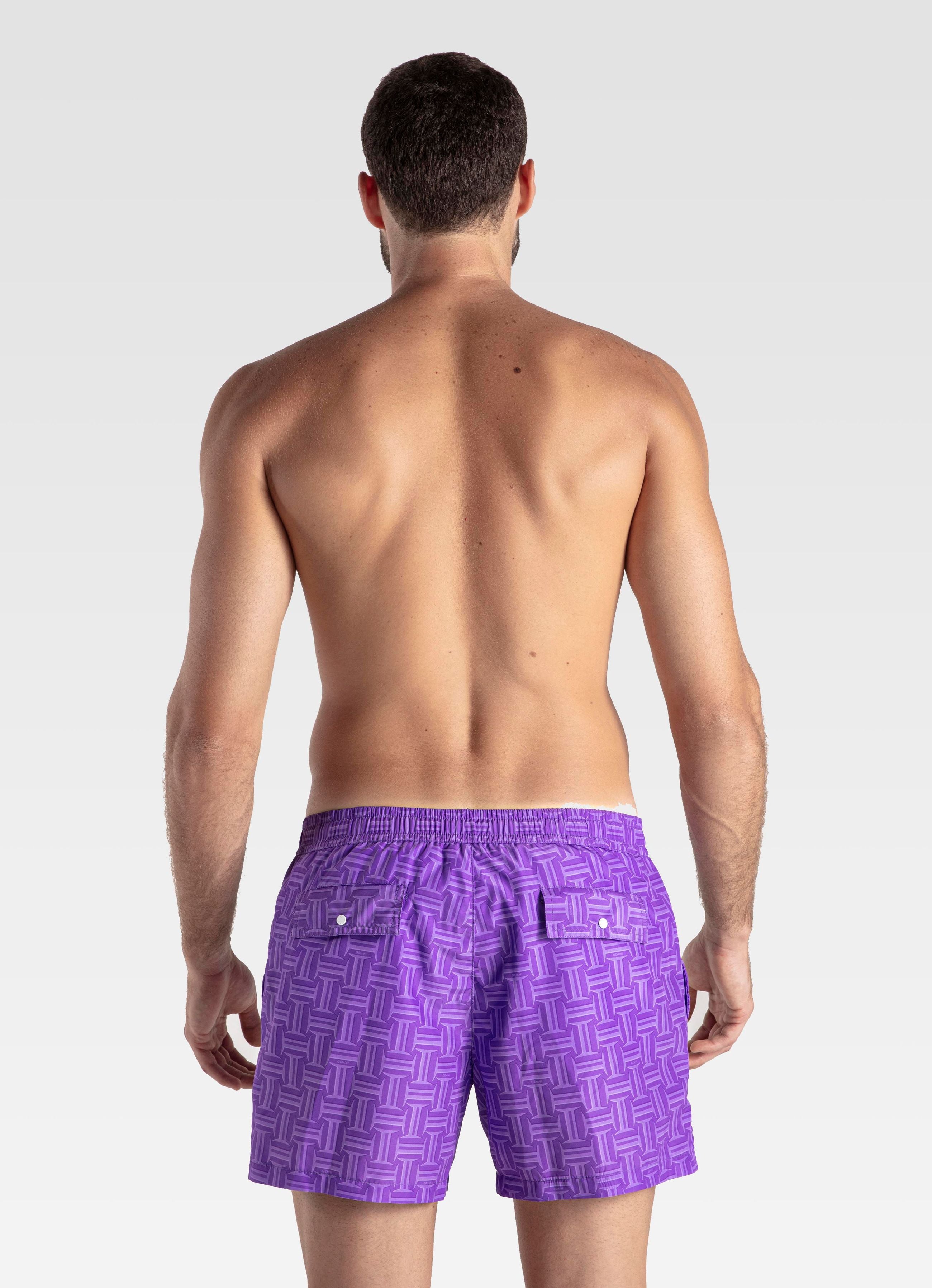 SWIM SHORTS REGULAR MONOGRAM VIOLET GEMINI