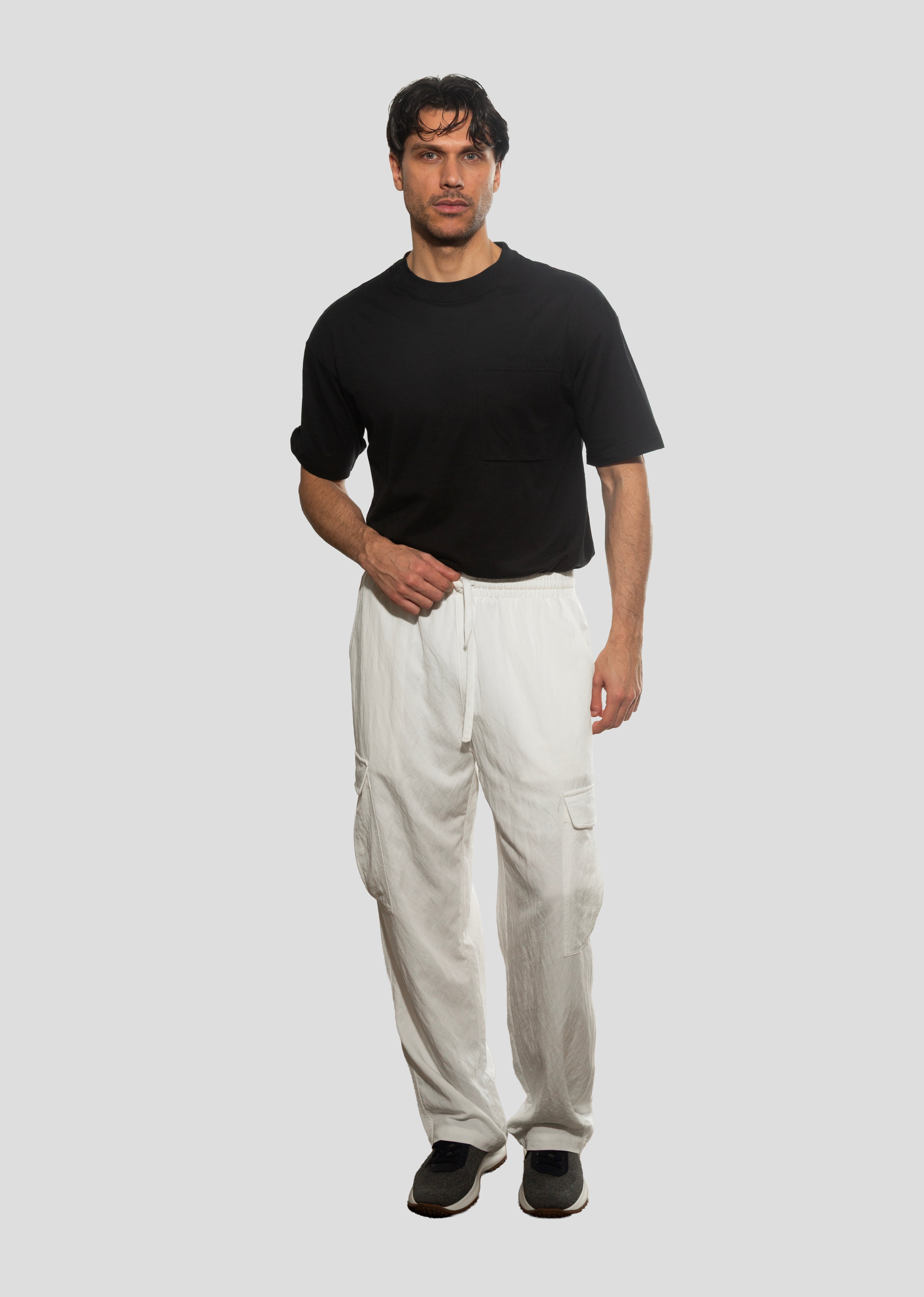 CARGO PANTS POCKETS WHITE