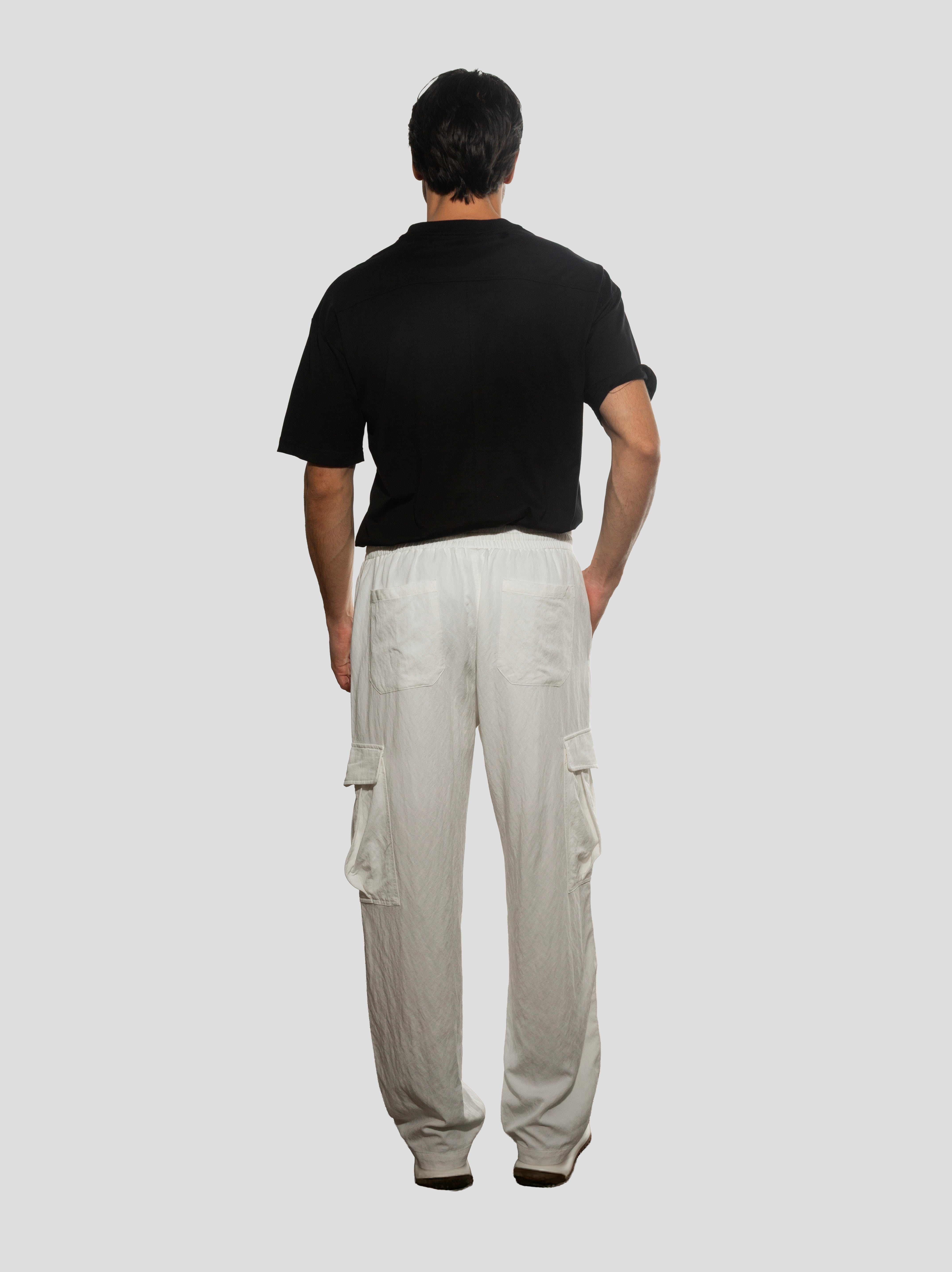 CARGO PANTS POCKETS WHITE