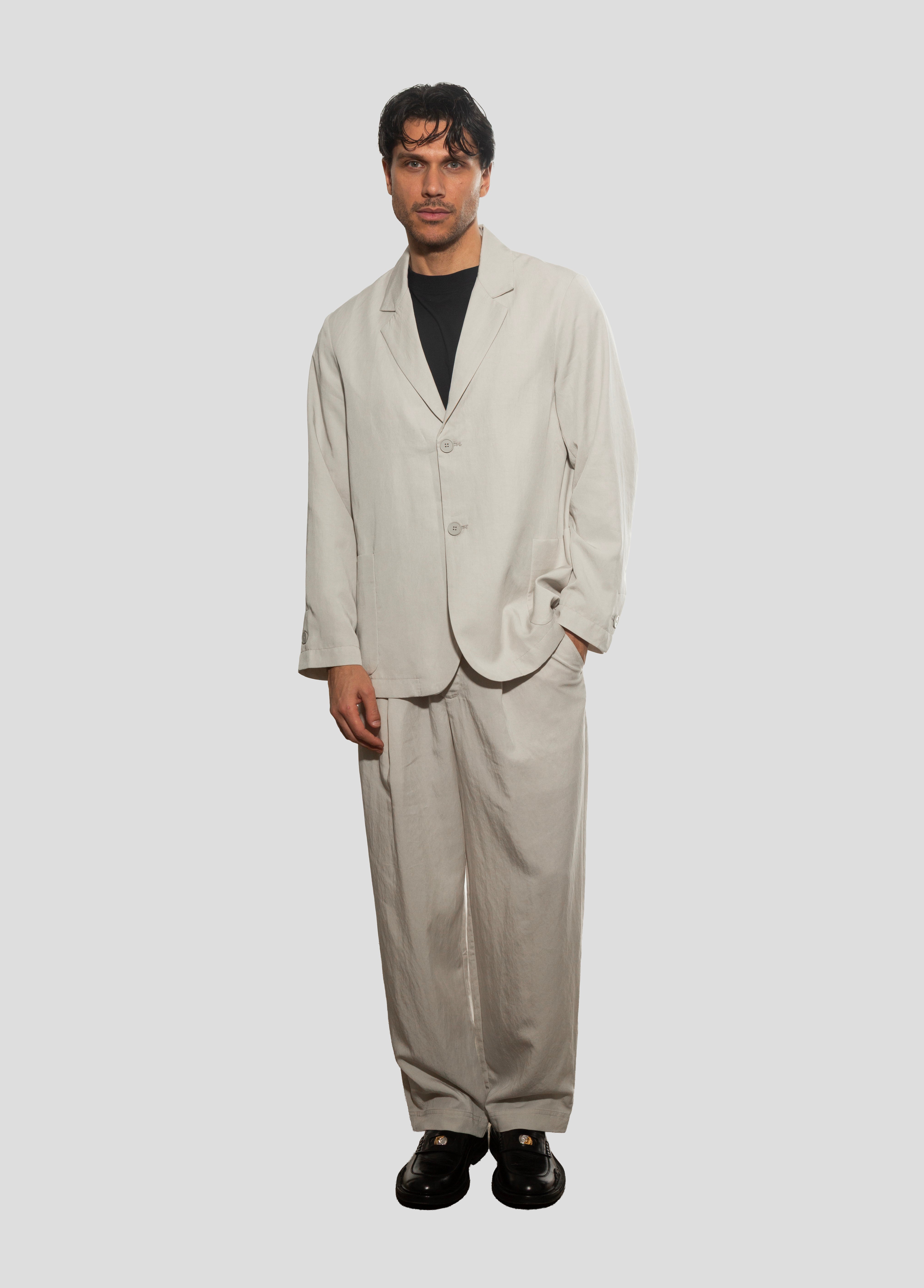 LYOCELL CASUAL JACKET LIGHT GRAY