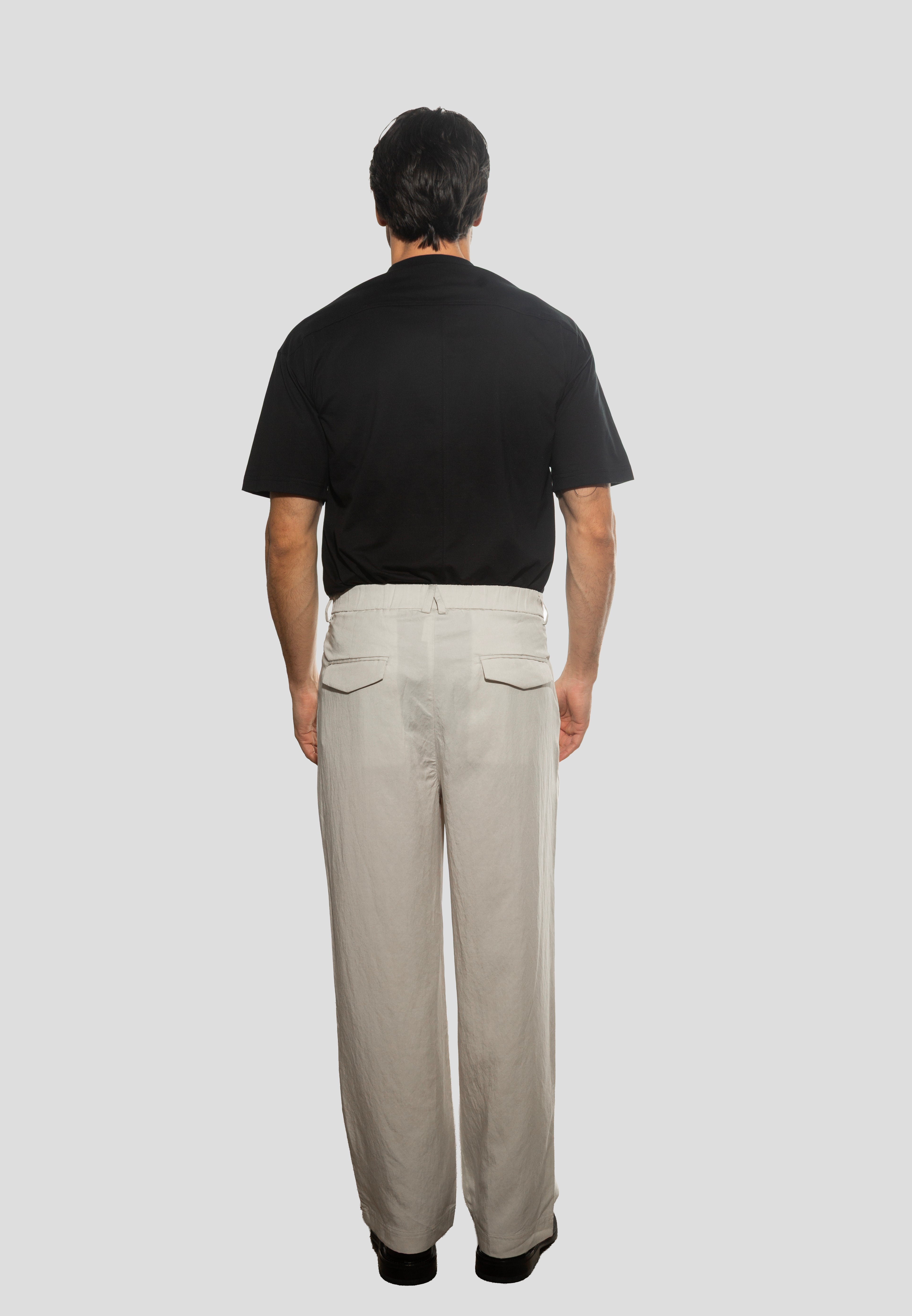 LYOCELL TROUSERS LIGHT GRAY