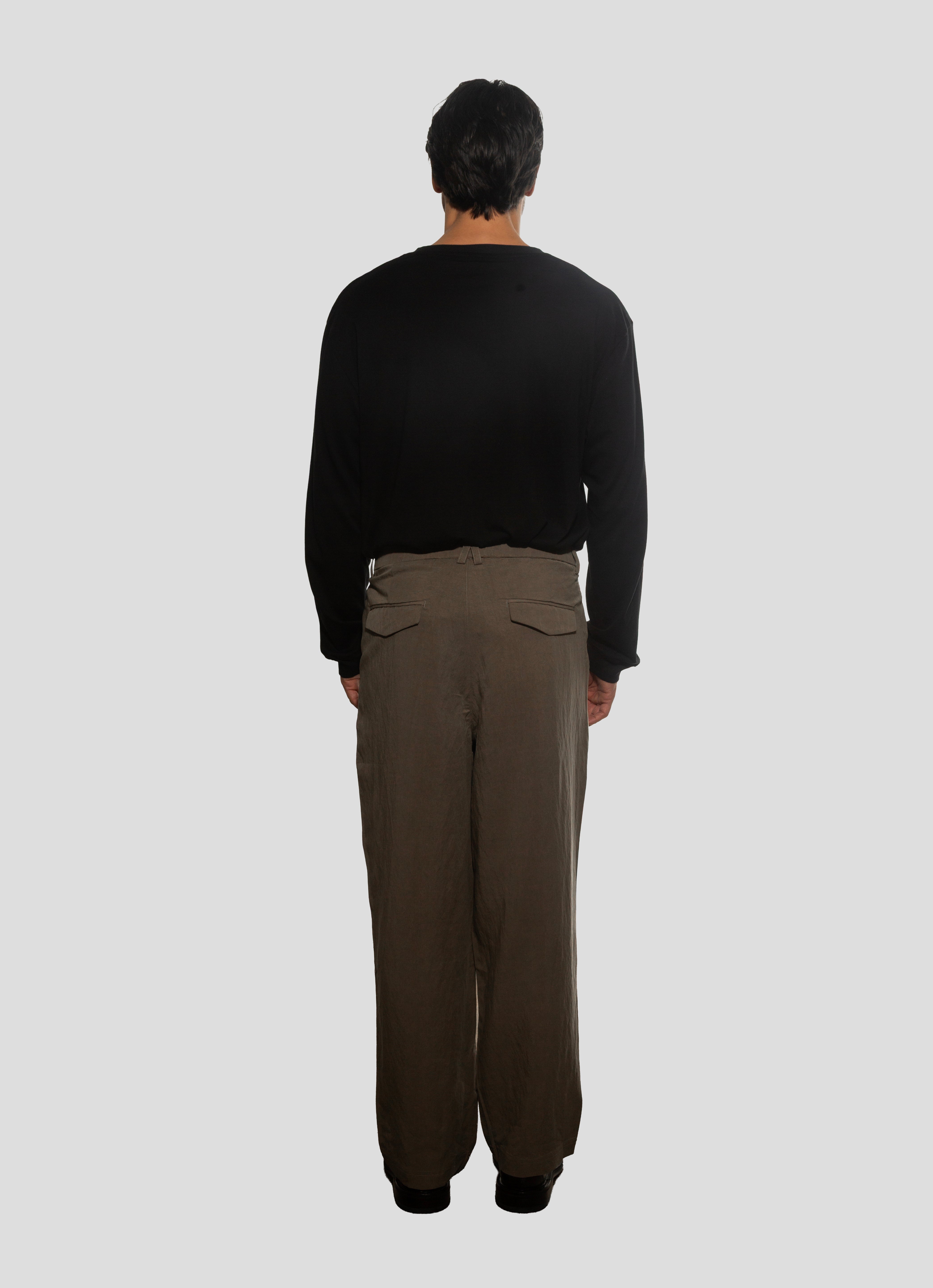 LYOCELL TROUSERS OLIVE